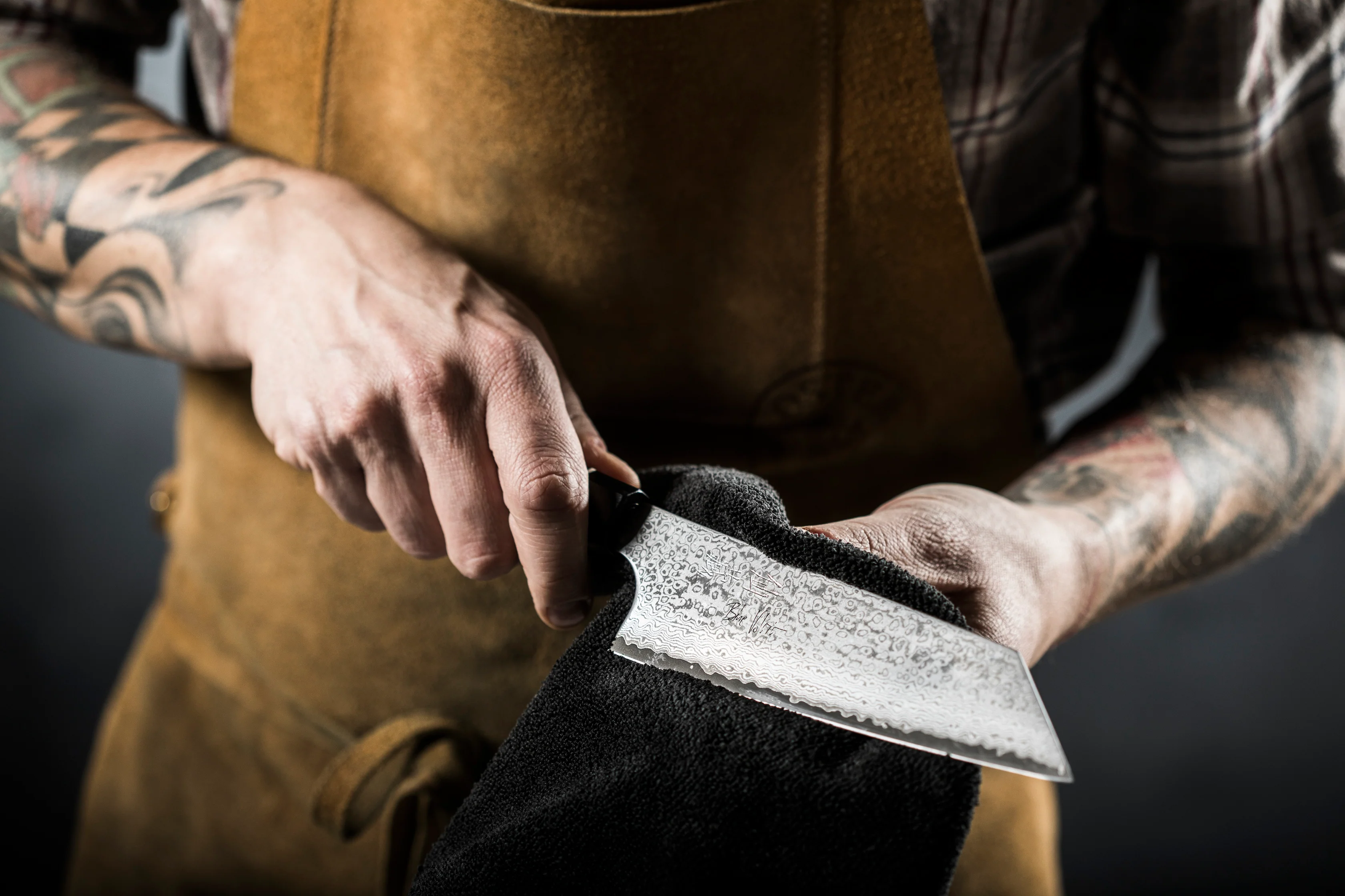 Bunka Black Damascus 165mm (6.5") - Image 5