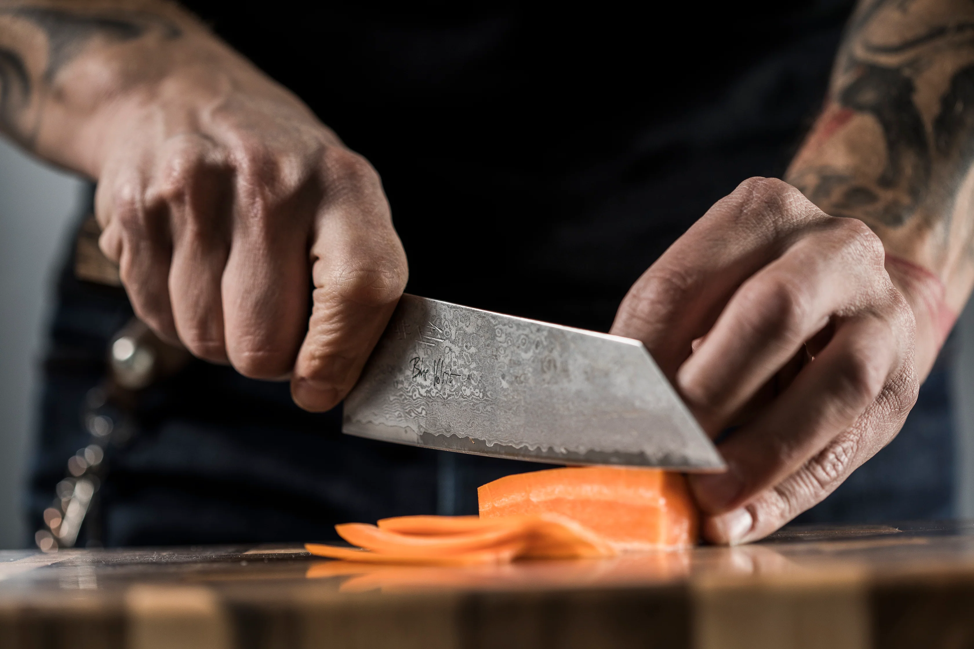 Bunka Black Damascus 165mm (6.5") - Image 9