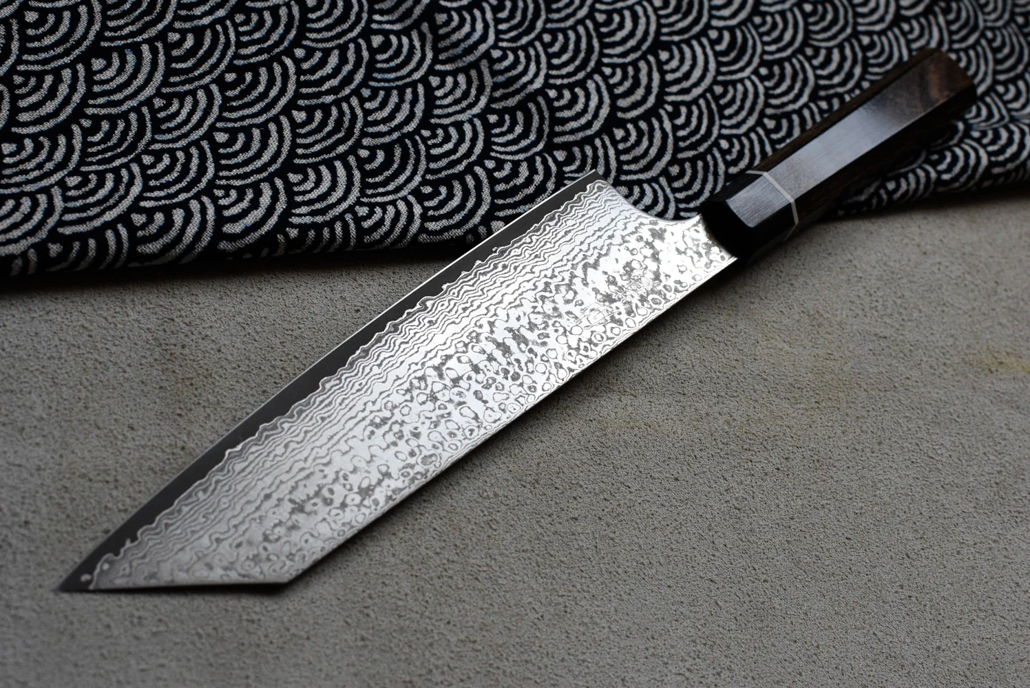 Bunka Black Damascus 200mm (7.9") - Image 4