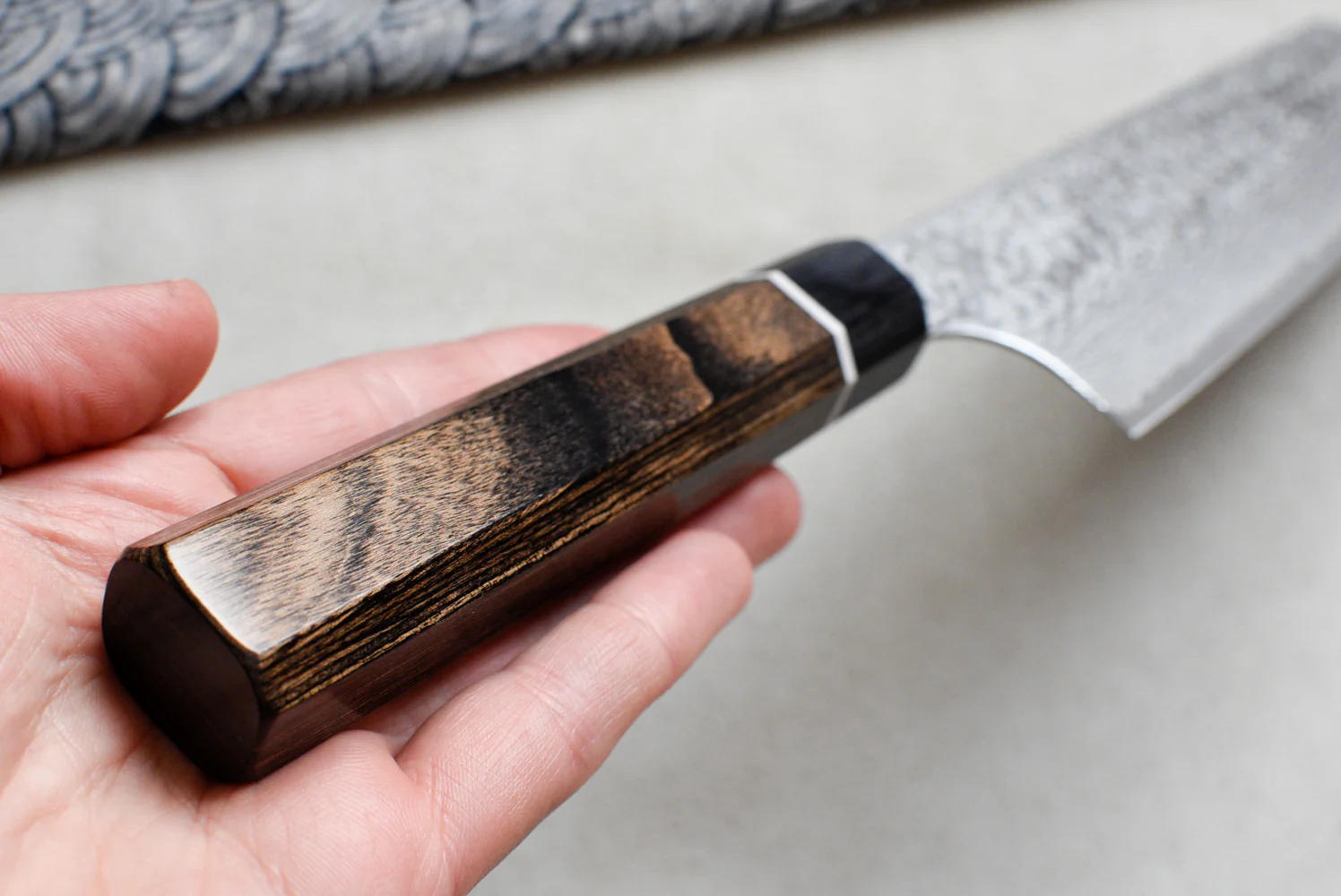 Bunka Black Damascus 200mm (7.9") - Image 7