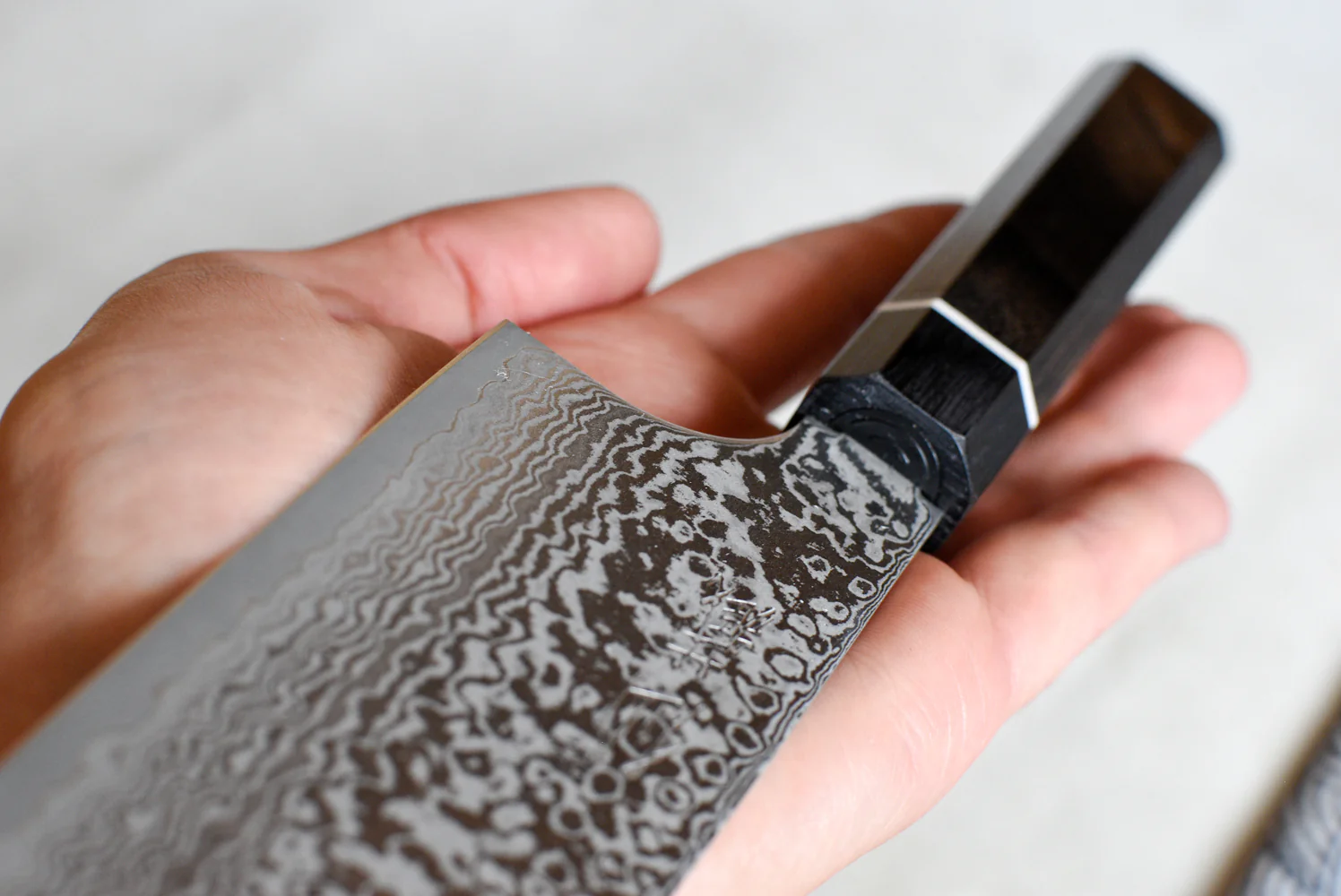 Bunka Black Damascus 200mm (7.9") - Image 8