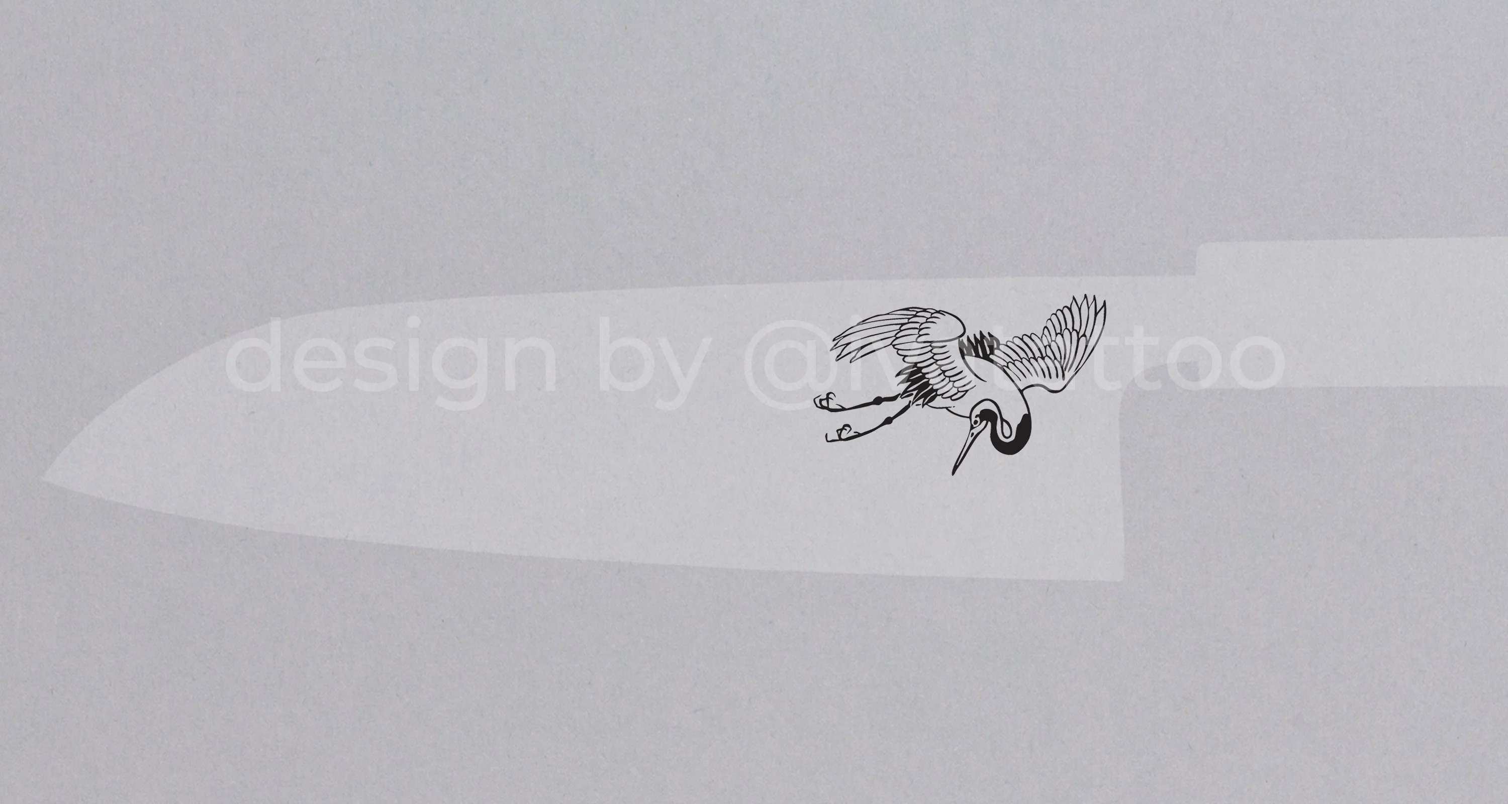 Crane Engraving on the Blade [service]