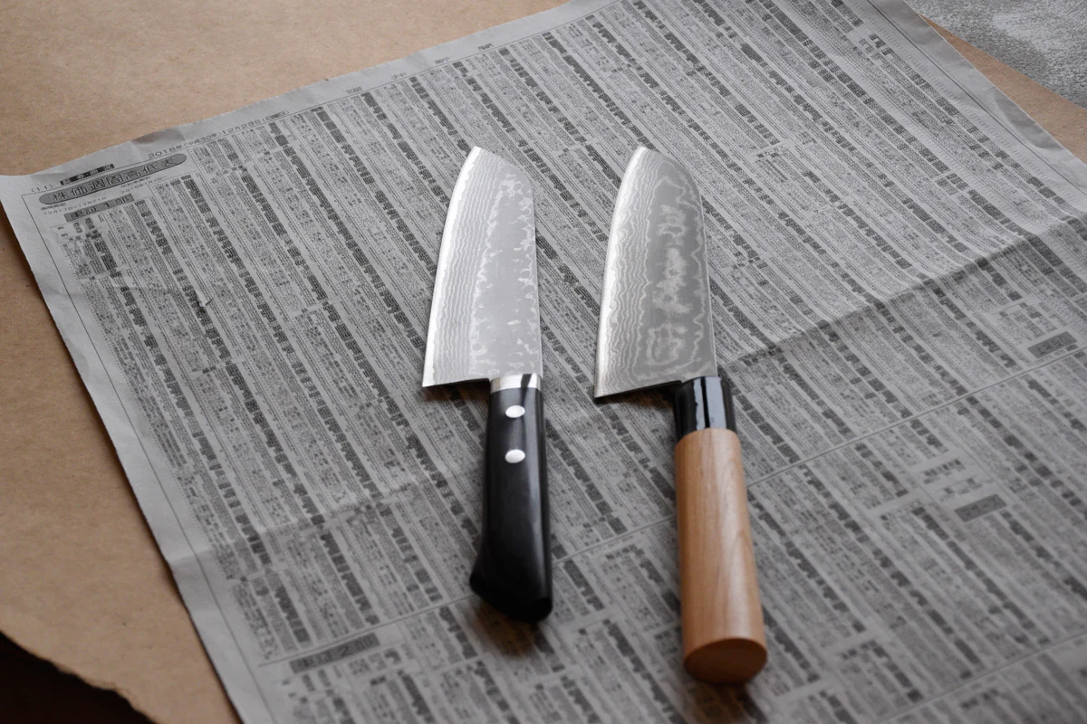 Etsu Village Damascus Santoku Black 170mm (6.7") - Image 5
