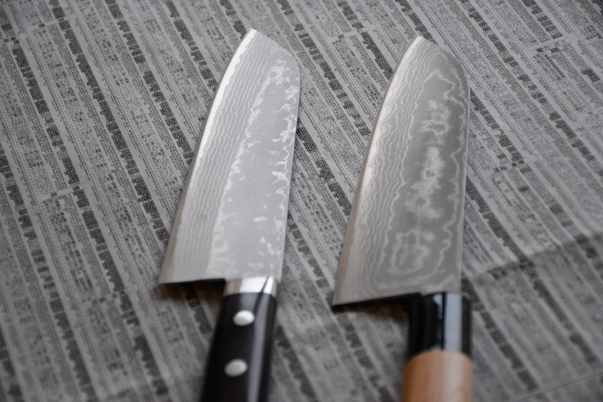 Etsu Village Damascus Santoku Black 170mm (6.7") - Image 7