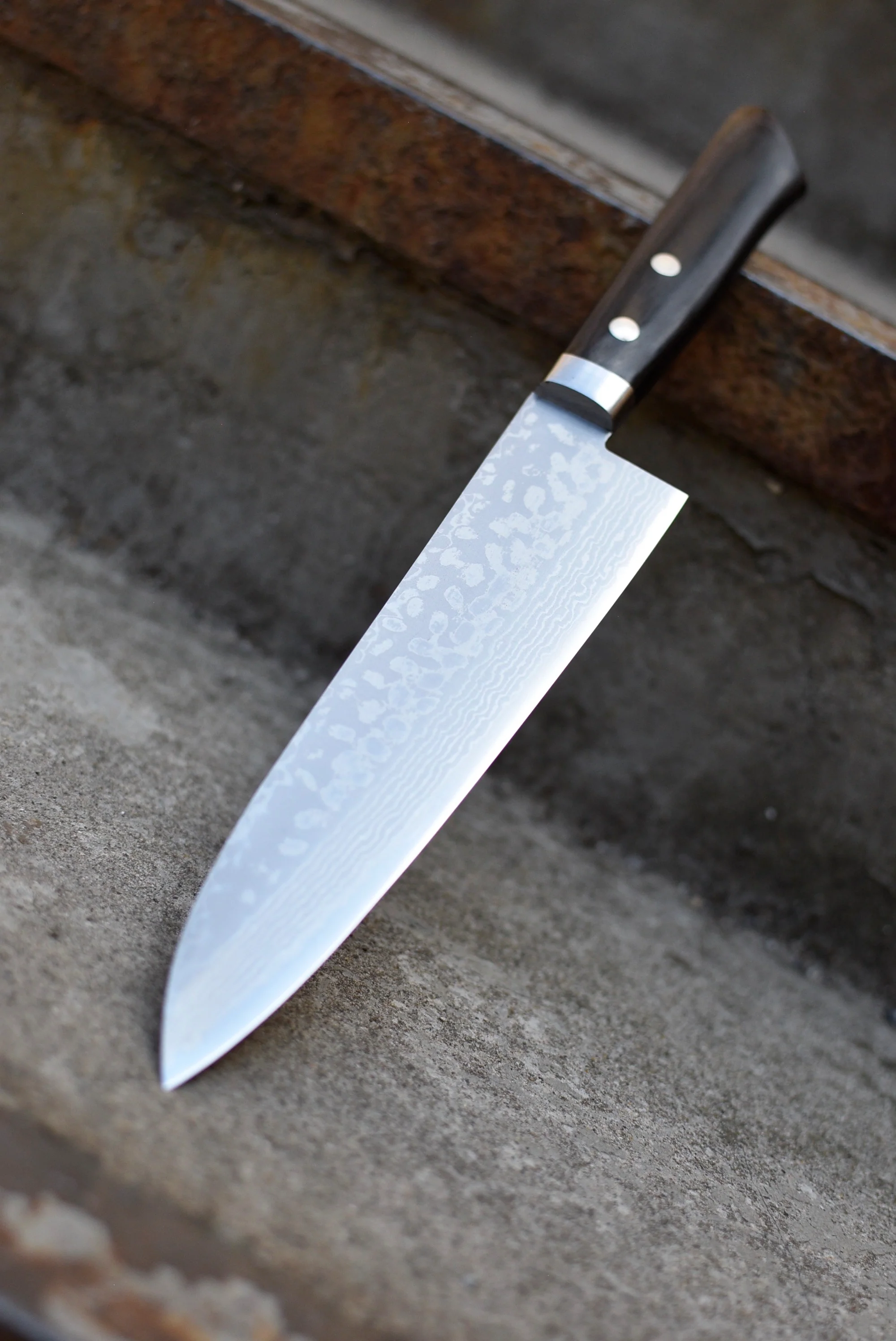 Etsu Village Gyuto Damascus Black 180mm (7.1") - Image 5
