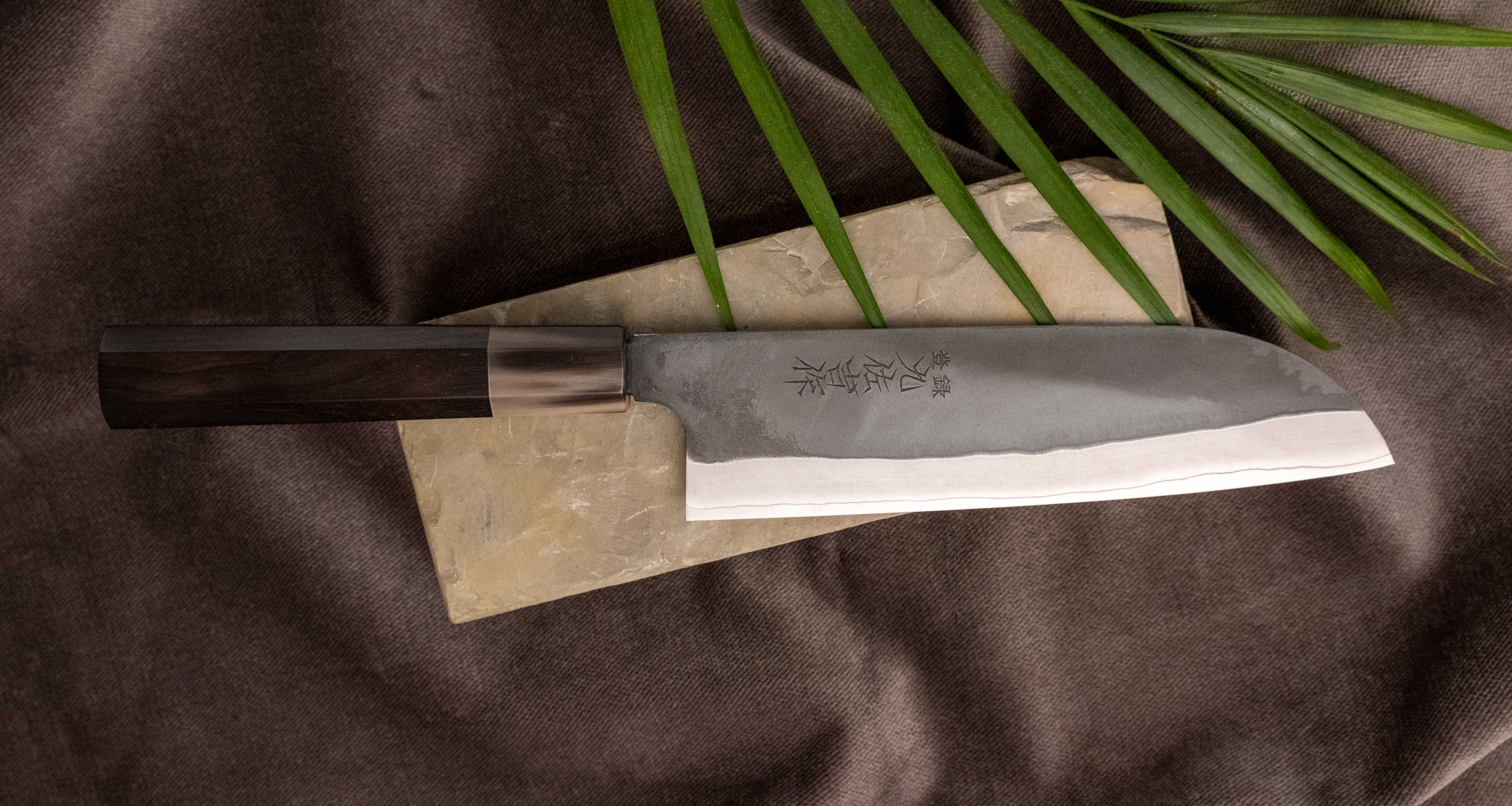 HAP-40 Santoku Black Ebony Blond Buffalo 180mm (7.1") - Image 4