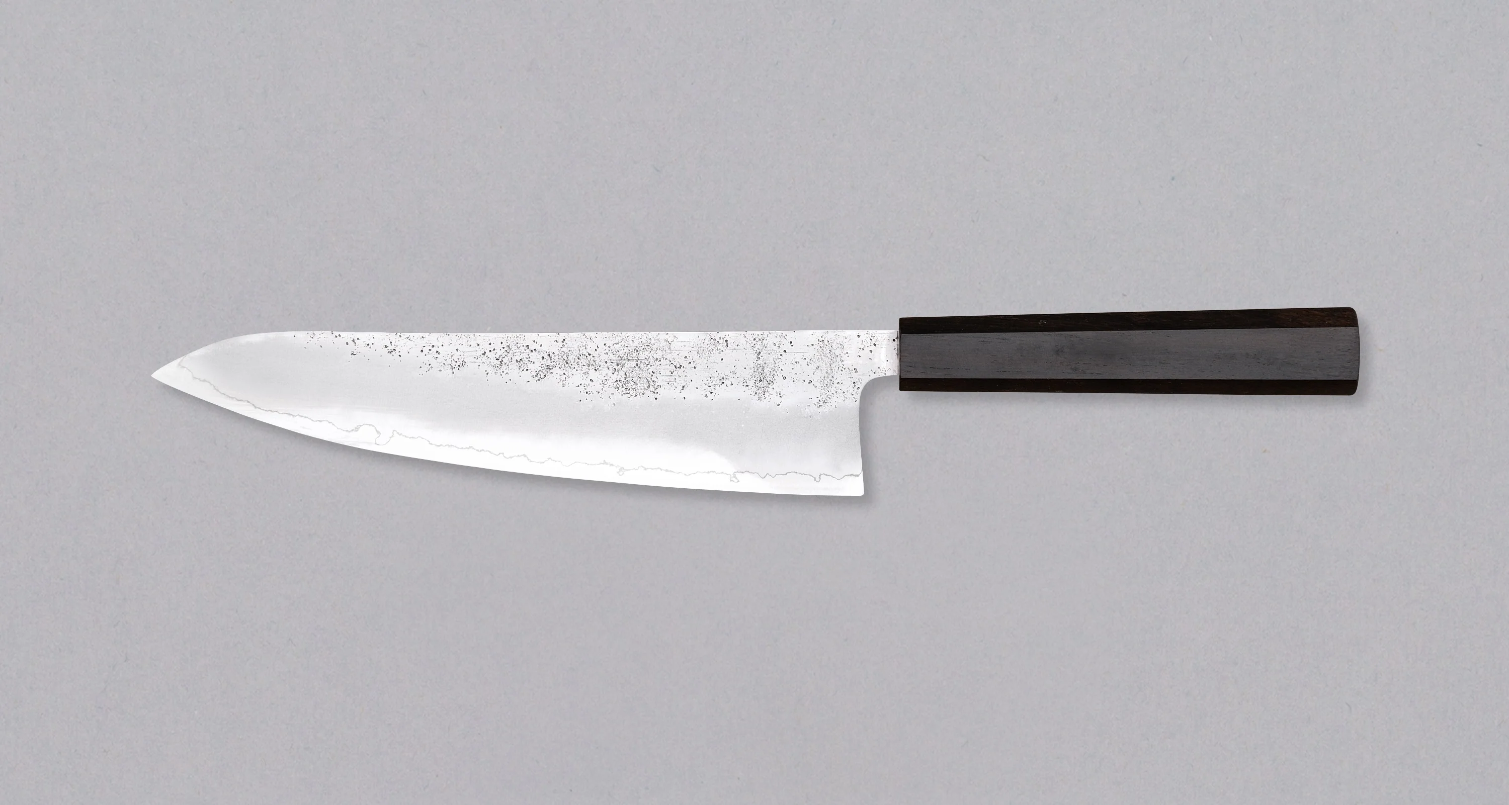 Hatsukokoro Ginrei Gyuto Ginsanko Nashiji Ebony 210mm (8.3") - Image 2