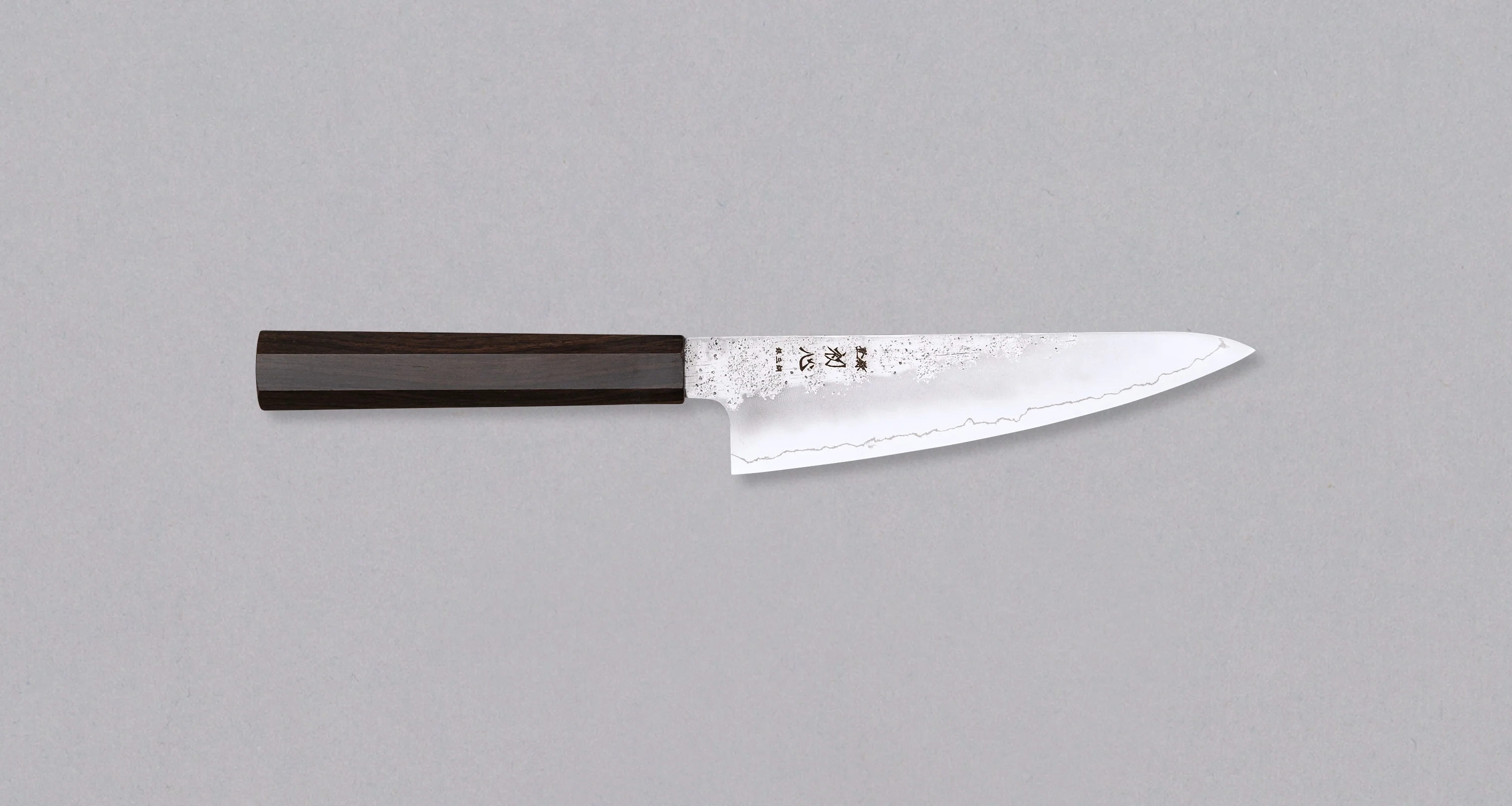 Hatsukokoro Ginrei Ko-Santoku Ginsanko Nashiji Ebony 150mm (5.9")