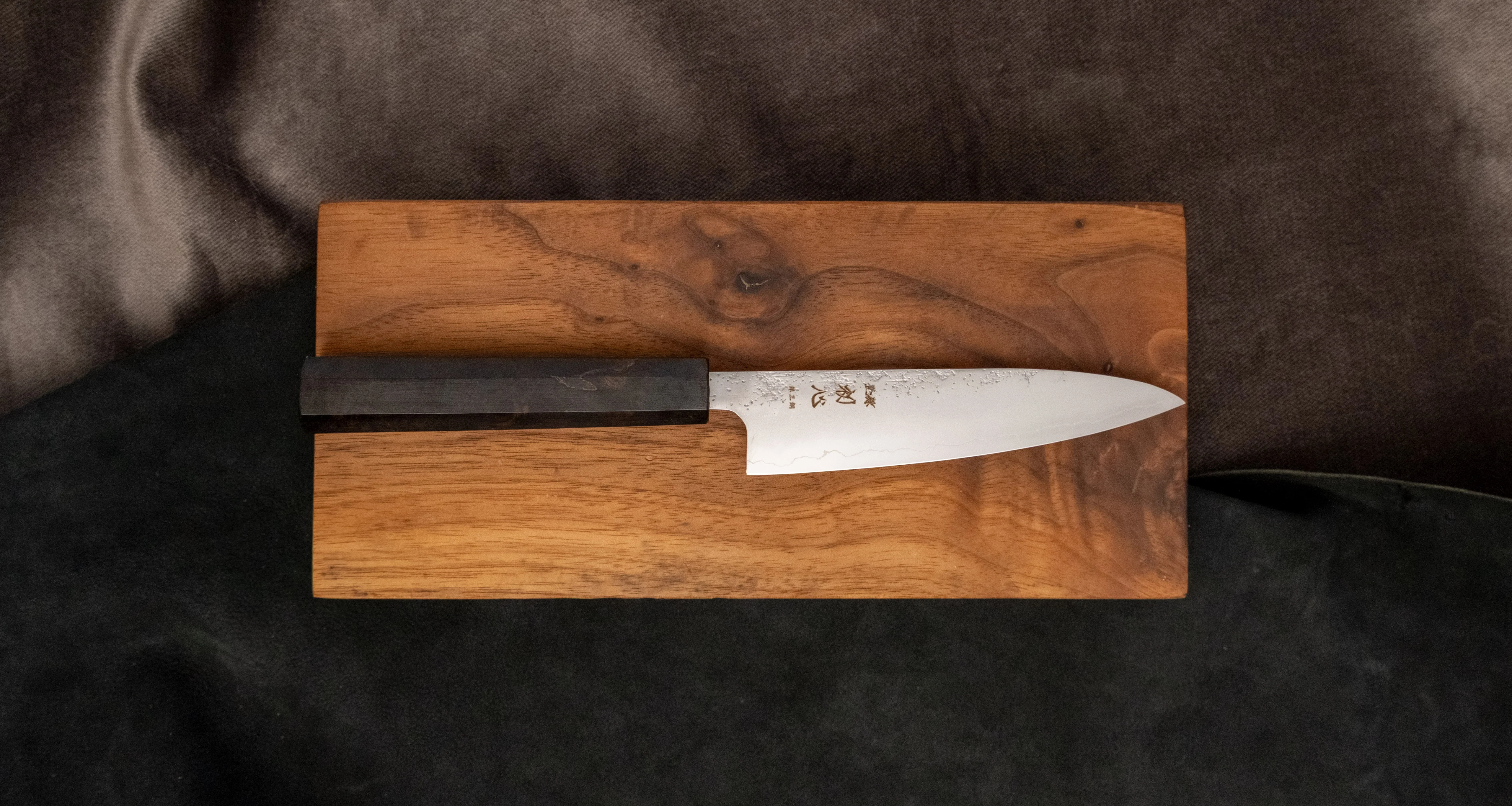 Hatsukokoro Ginrei Petty Ginsanko Nashiji Ebony 130mm (5.1") - Image 4