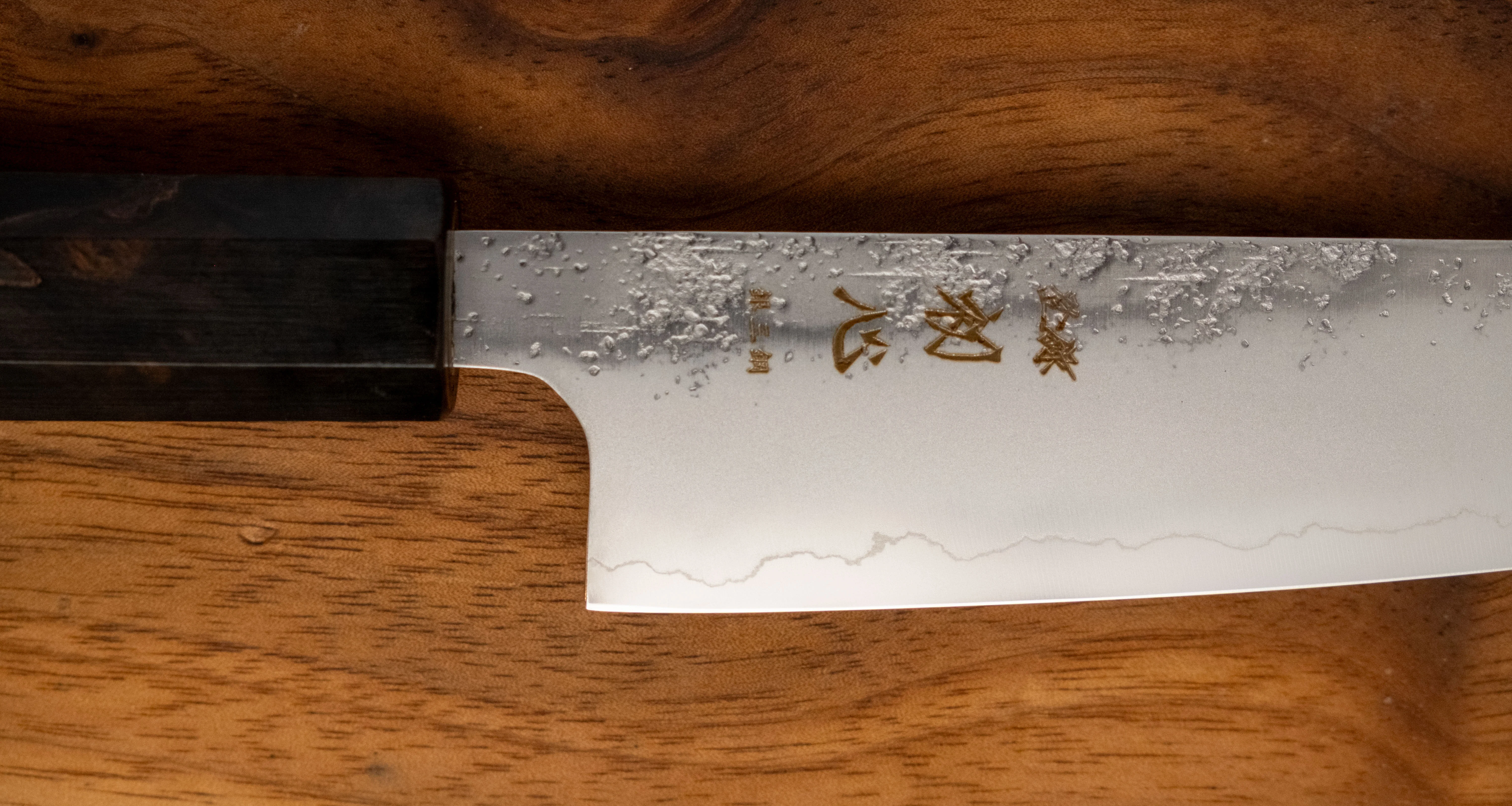 Hatsukokoro Ginrei Petty Ginsanko Nashiji Ebony 130mm (5.1") - Image 6