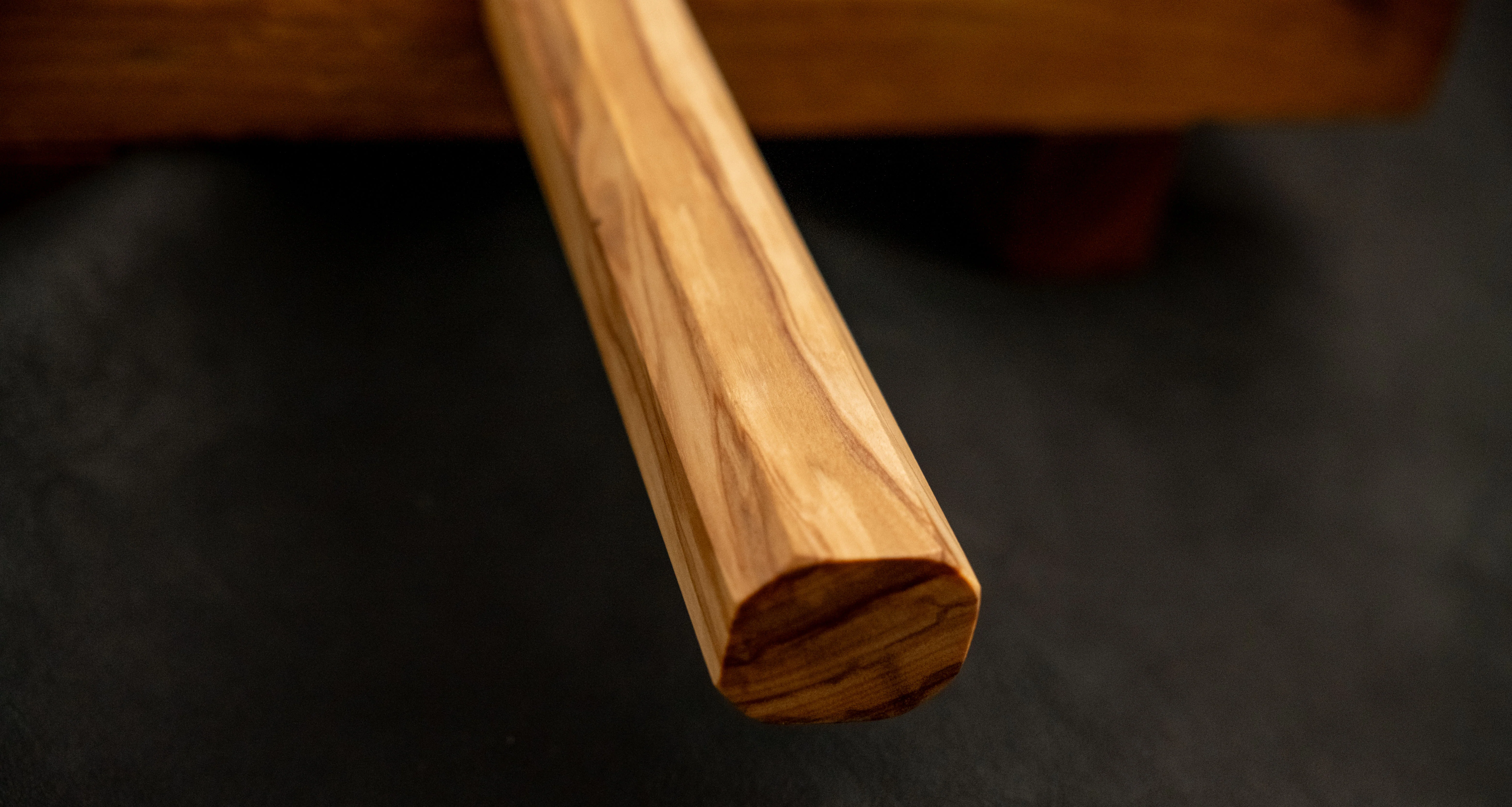 Hatsukokoro Mercury Santoku Kurozome Damascus 180mm (7.1") [Mono Olivewood] - Image 6