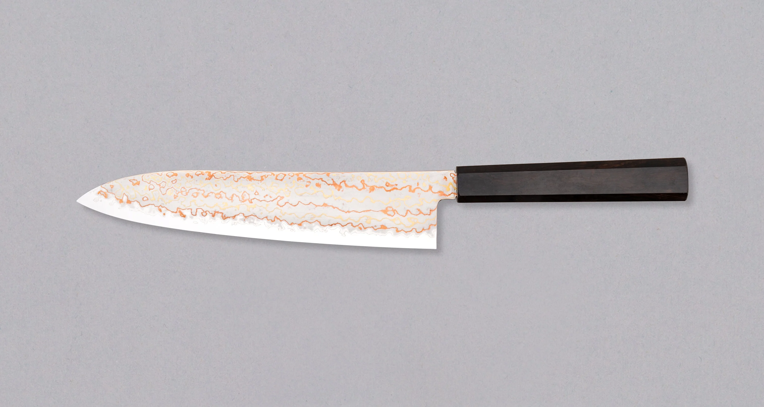 Hayabusa Gyuto Aogami #2 Rainbow Damascus 210mm (8.3") - Image 2