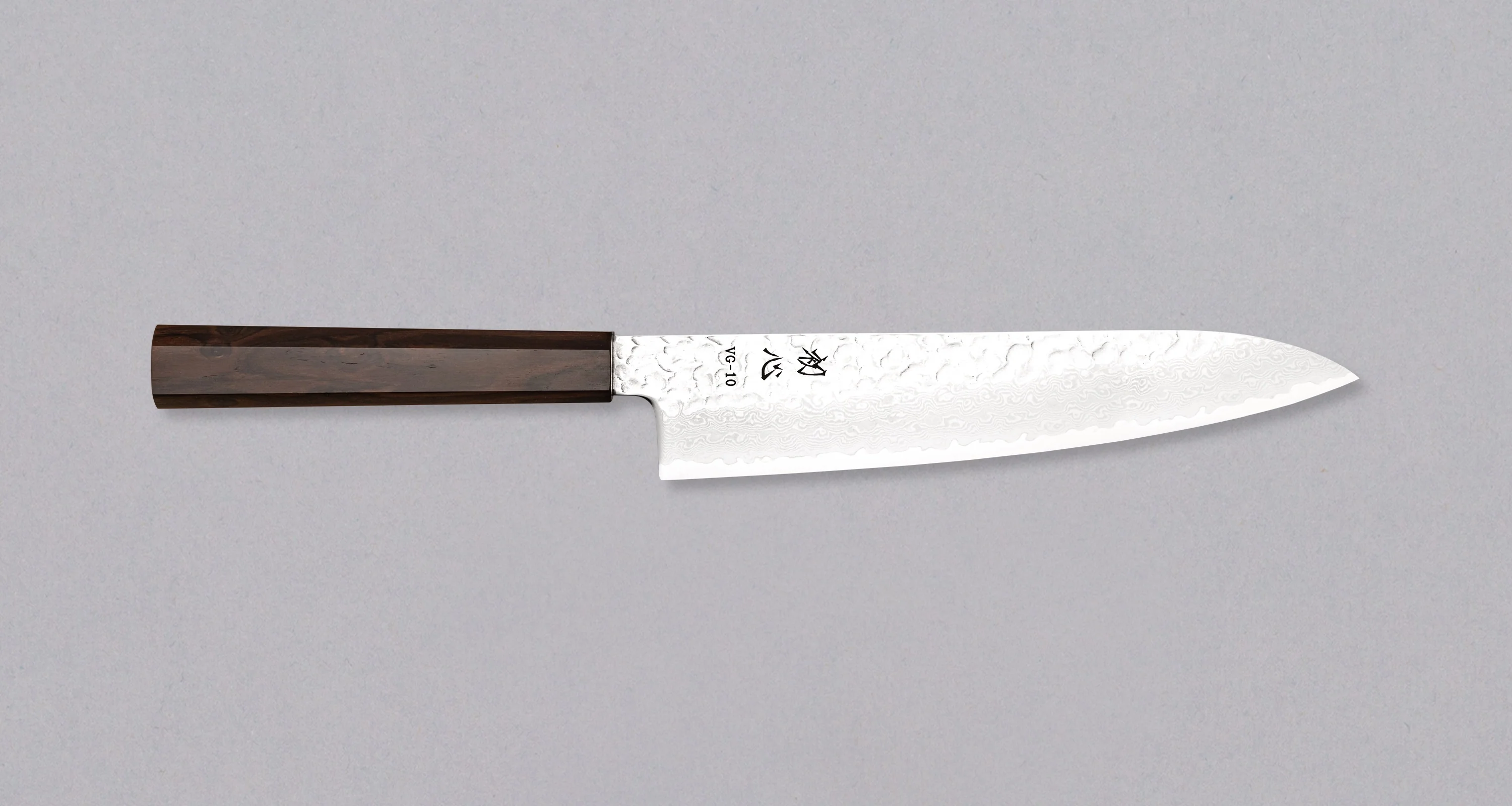 Hayabusa Gyuto VG-10 Tsuchime Damascus Ebony 210mm (8.3")
