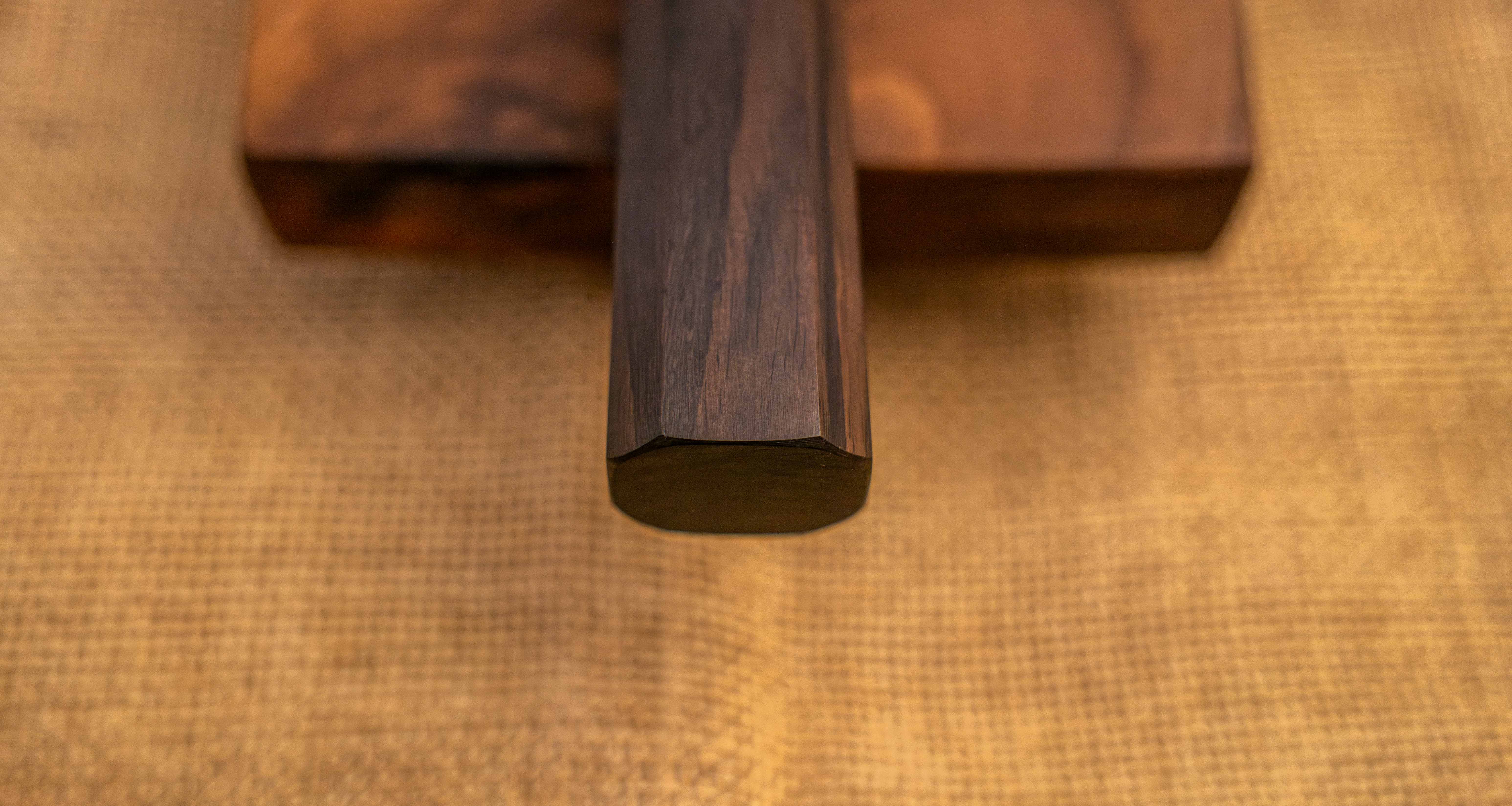 Hayabusa Gyuto VG-10 Tsuchime Damascus Ebony 210mm (8.3") - Image 5