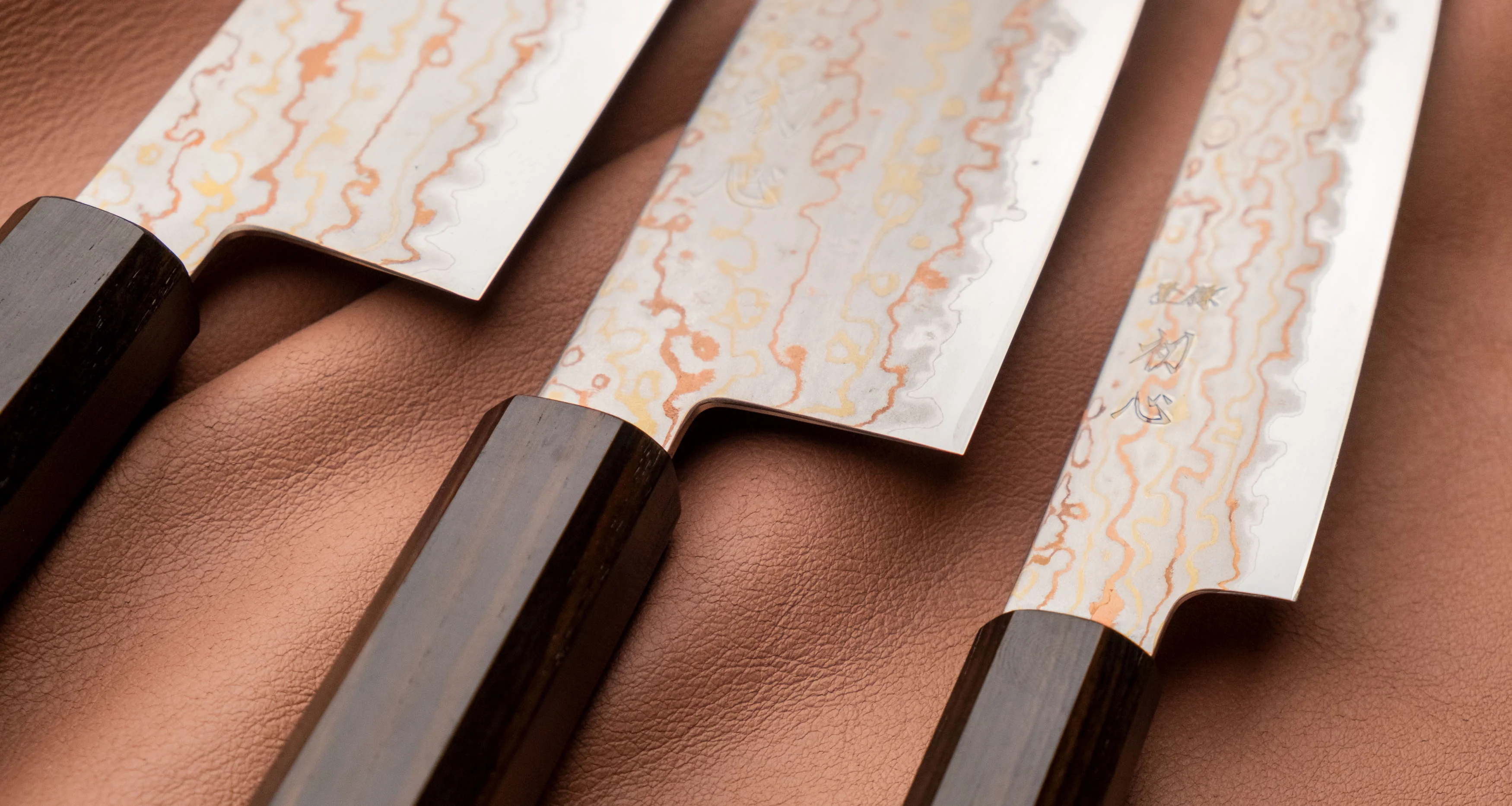 Hayabusa Petty Aogami #2 Rainbow Damascus 150mm (5.9") - Image 10