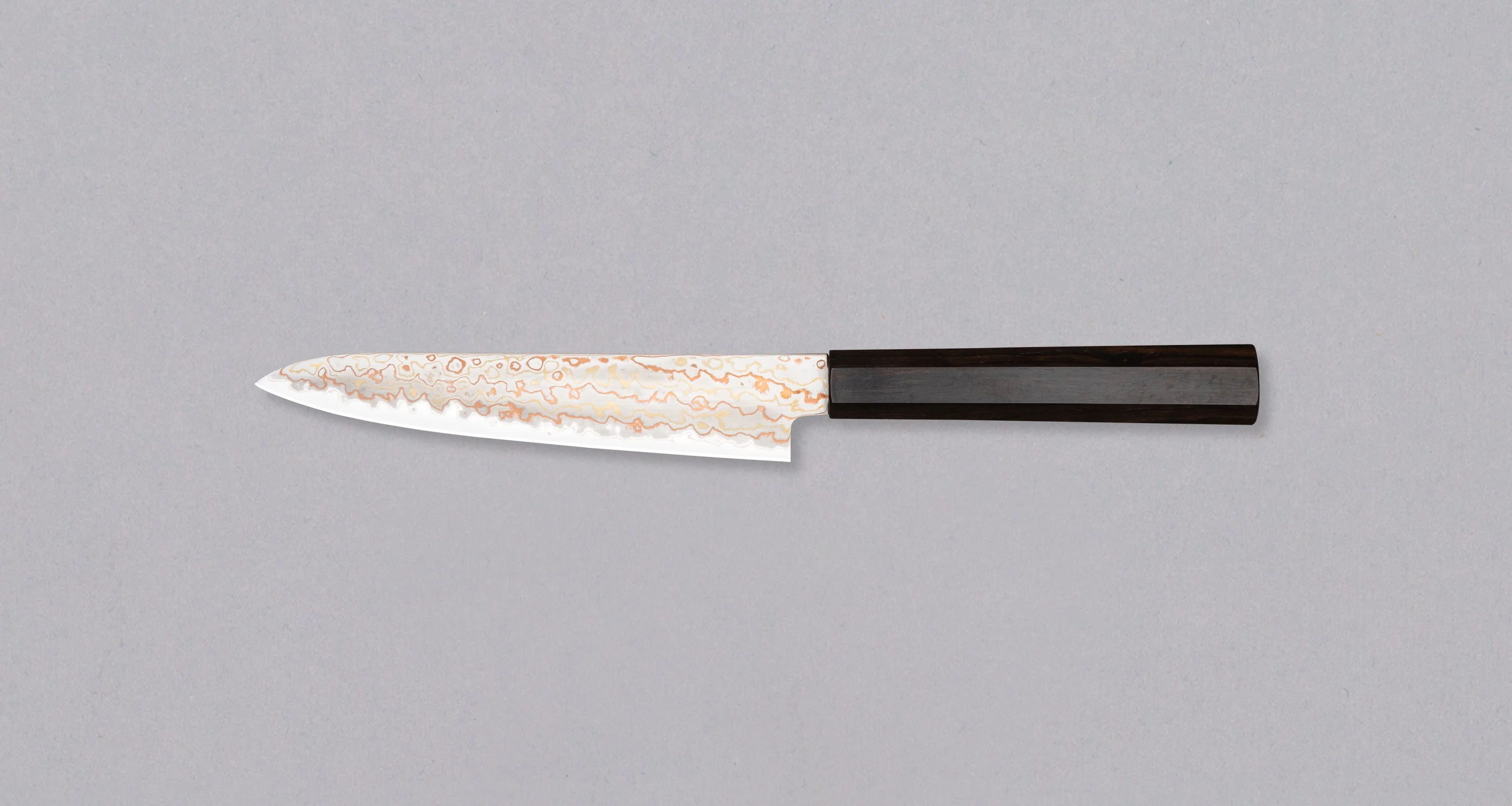Hayabusa Petty Aogami #2 Rainbow Damascus 150mm (5.9") - Image 2