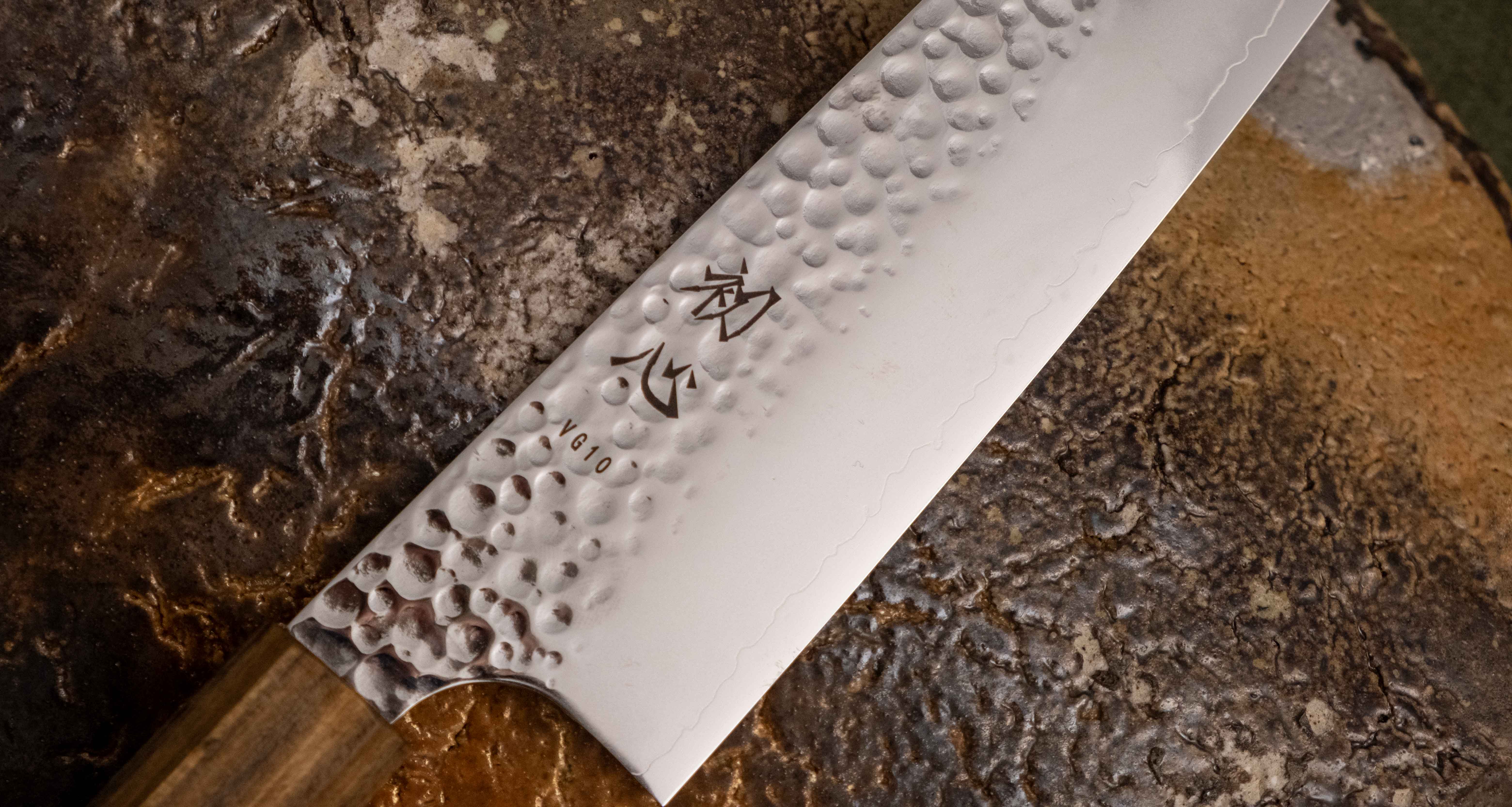 Hayabusa Santoku VG-10 Tsuchime Bubinga 180mm (7.1") - Image 7