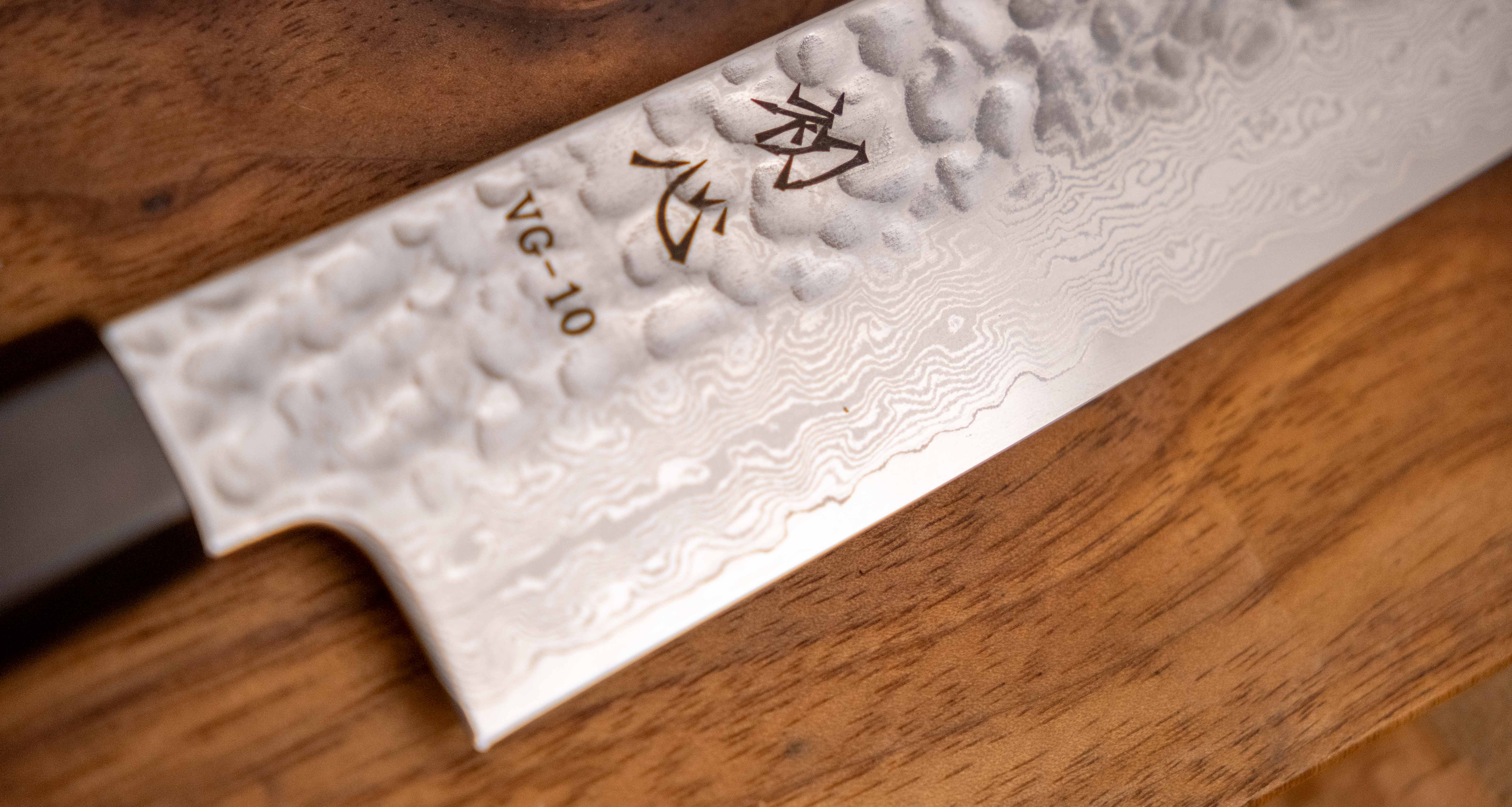 Hayabusa Sujihiki VG-10 Tsuchime Damascus Ebony 270mm (10.6") - Image 5