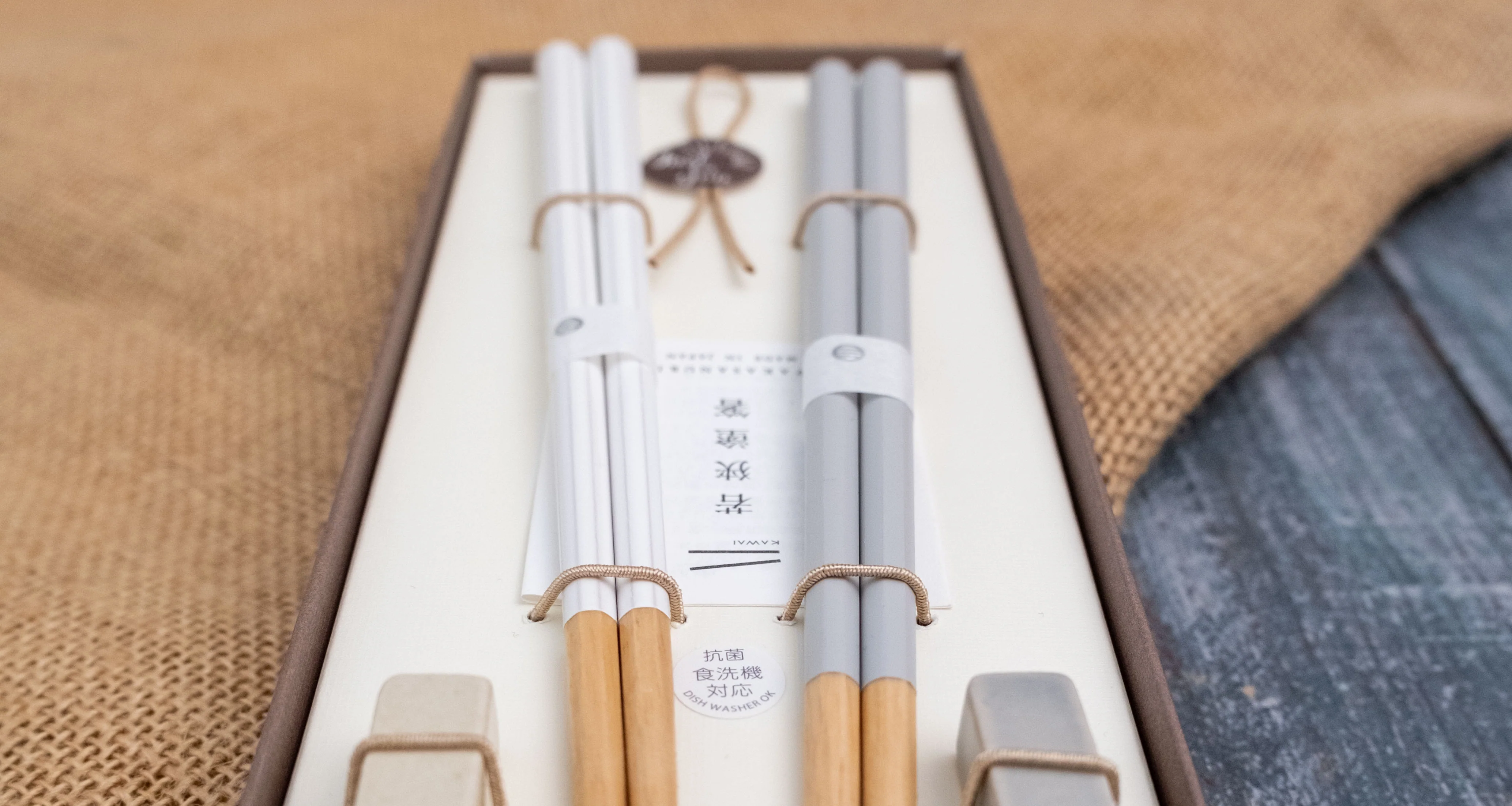 Haze Chopstick Gift Set – Grey and White - Image 3