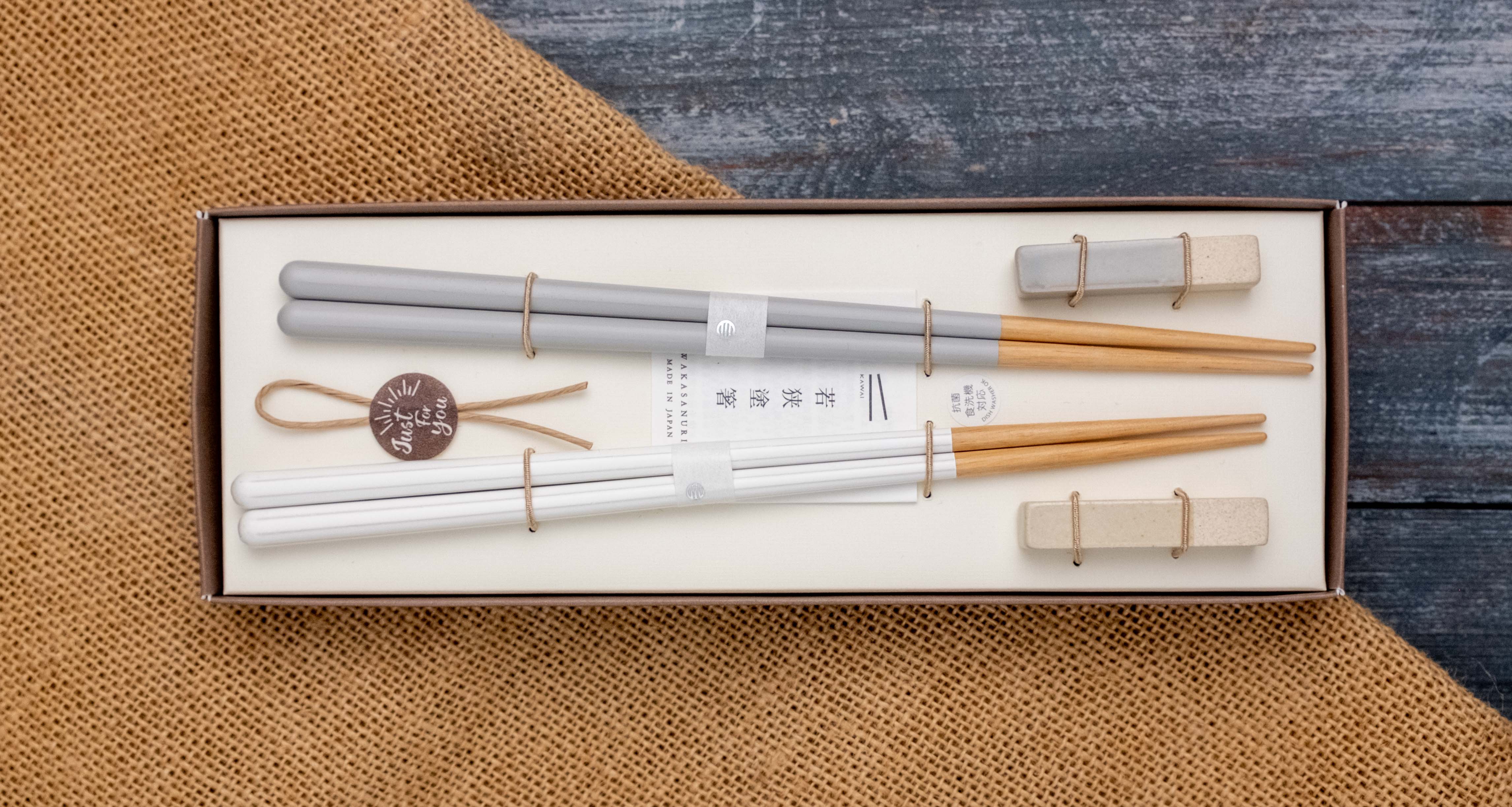 Haze Chopstick Gift Set – Grey and White - Image 4