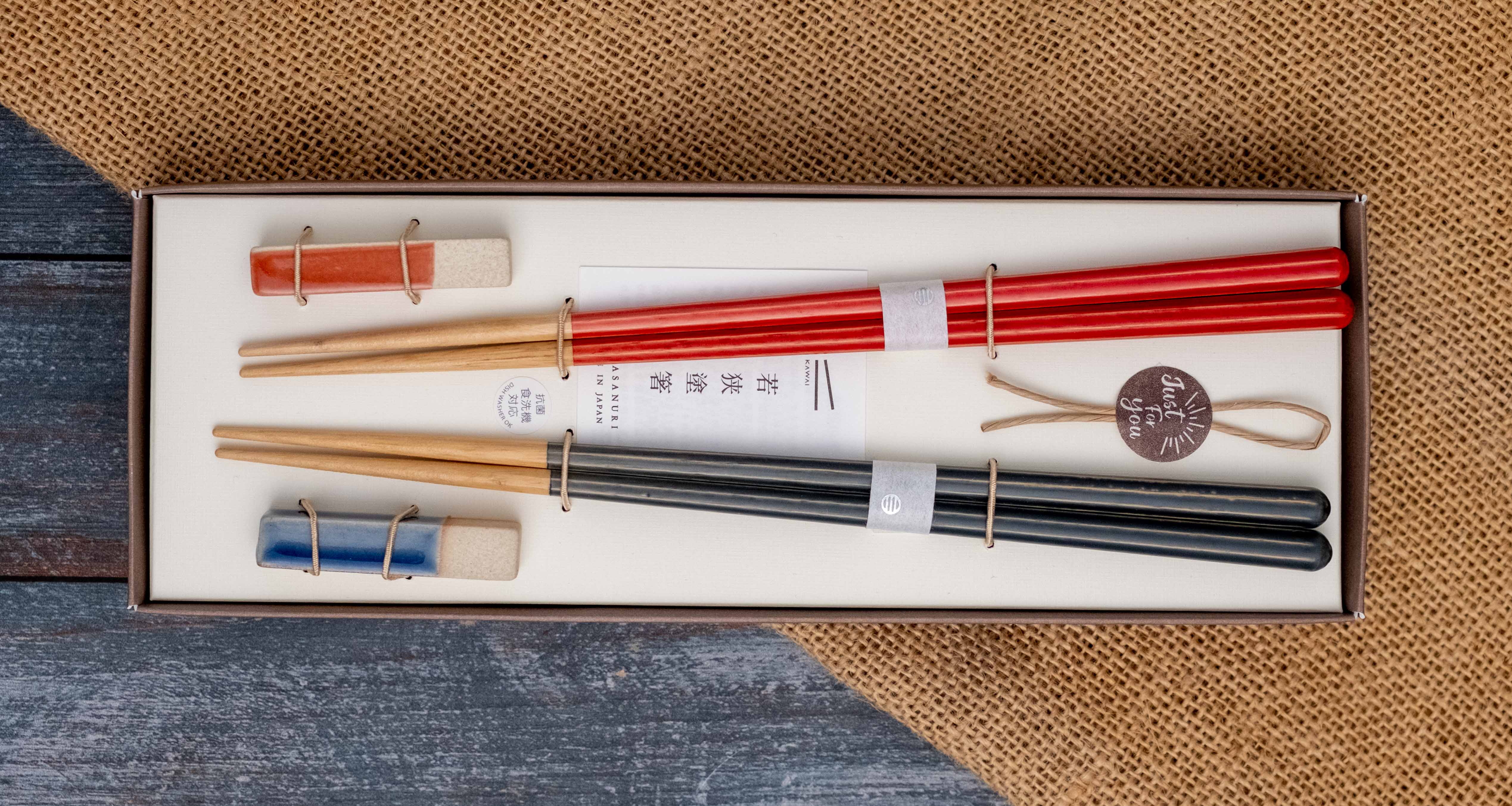 Haze Chopstick Gift Set – Navy Blue and Red - Image 4