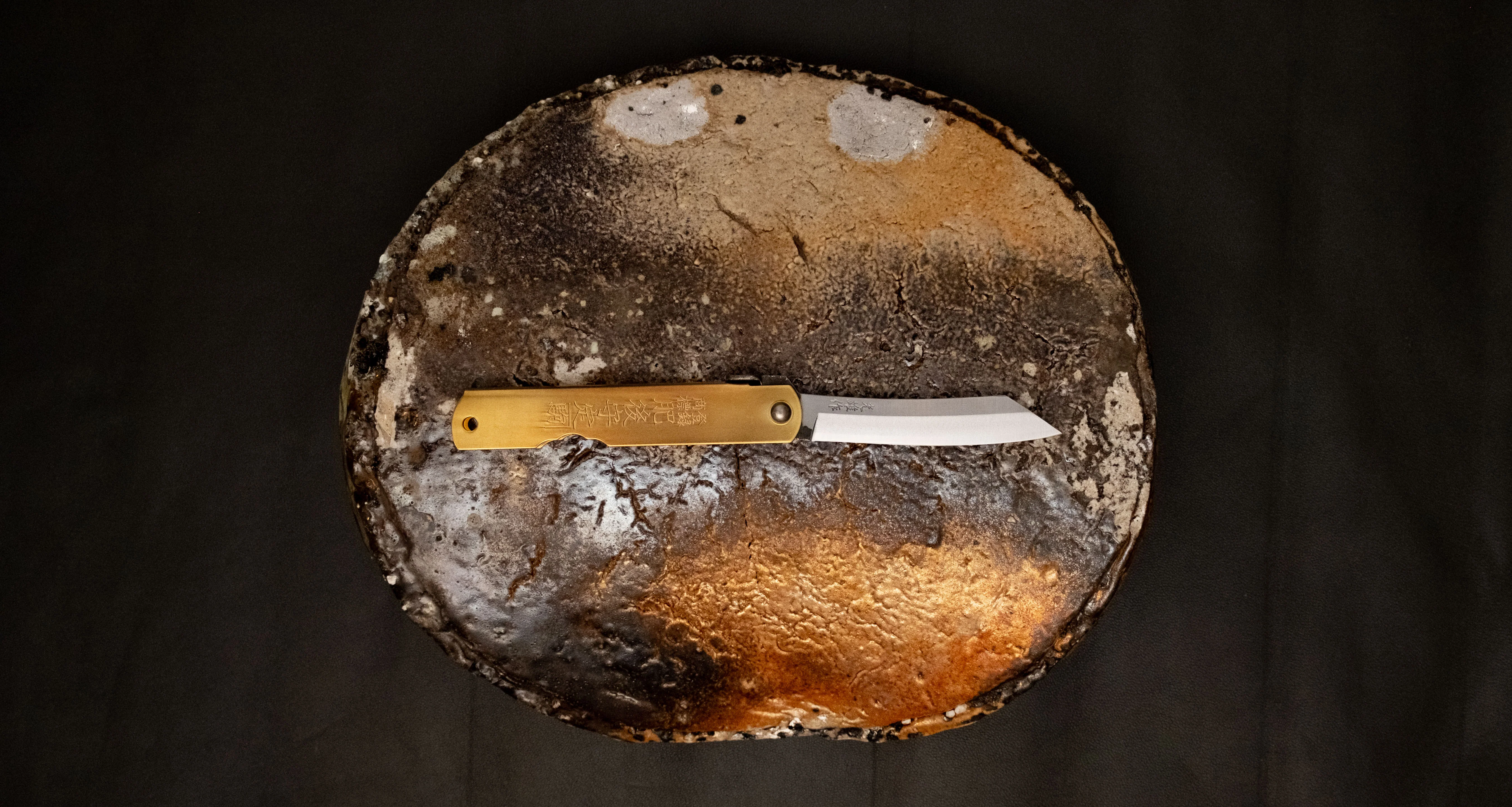 Higonokami Pocket Knife BRASS 65mm (2.5") - Image 3