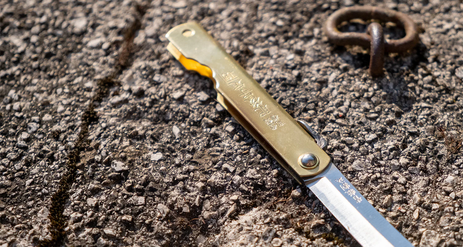 Higonokami Pocket Knife BRASS 65mm (2.5") - Image 8