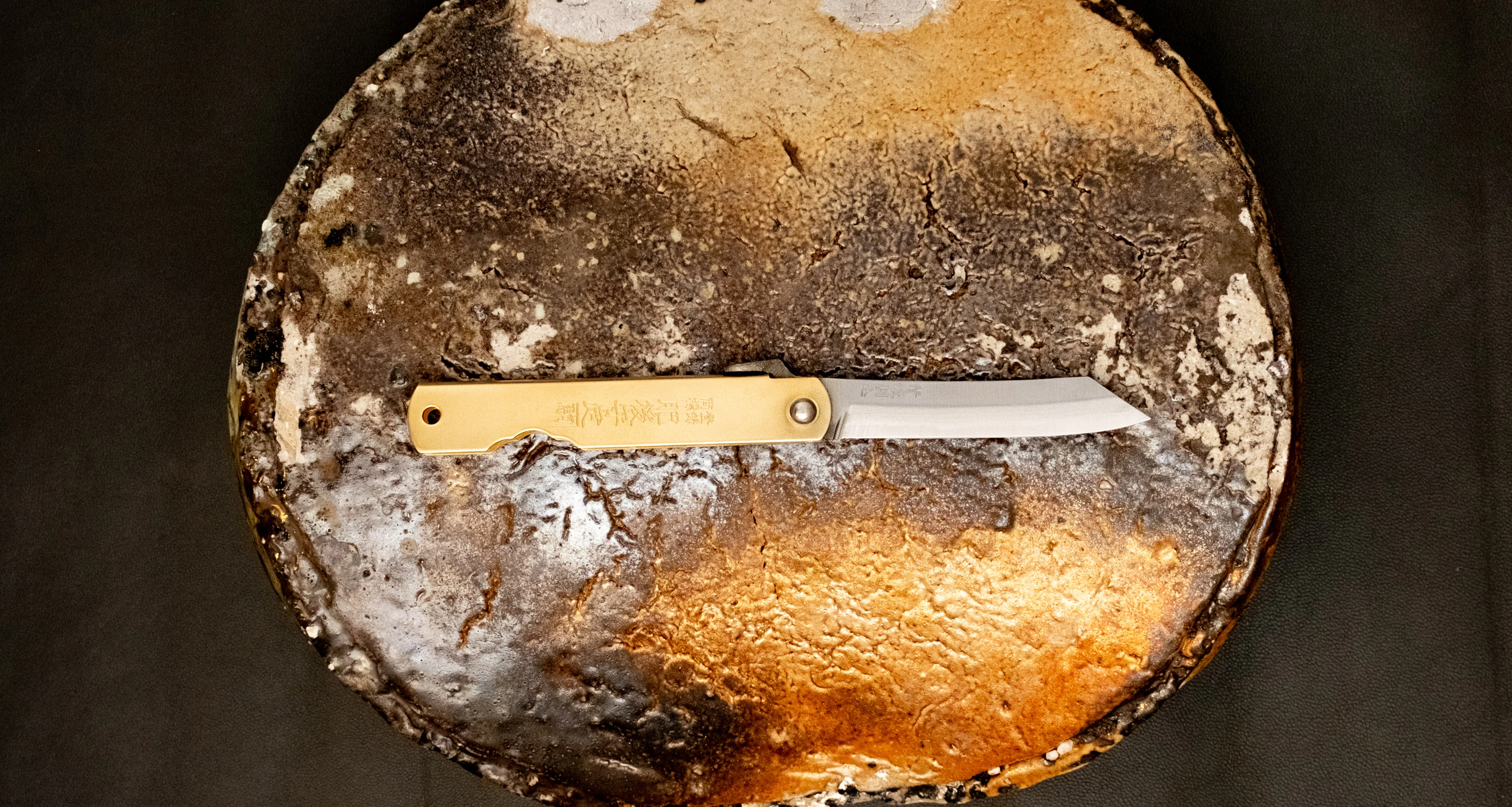 Higonokami Pocket Knife BRASS 75mm (3") - Image 3