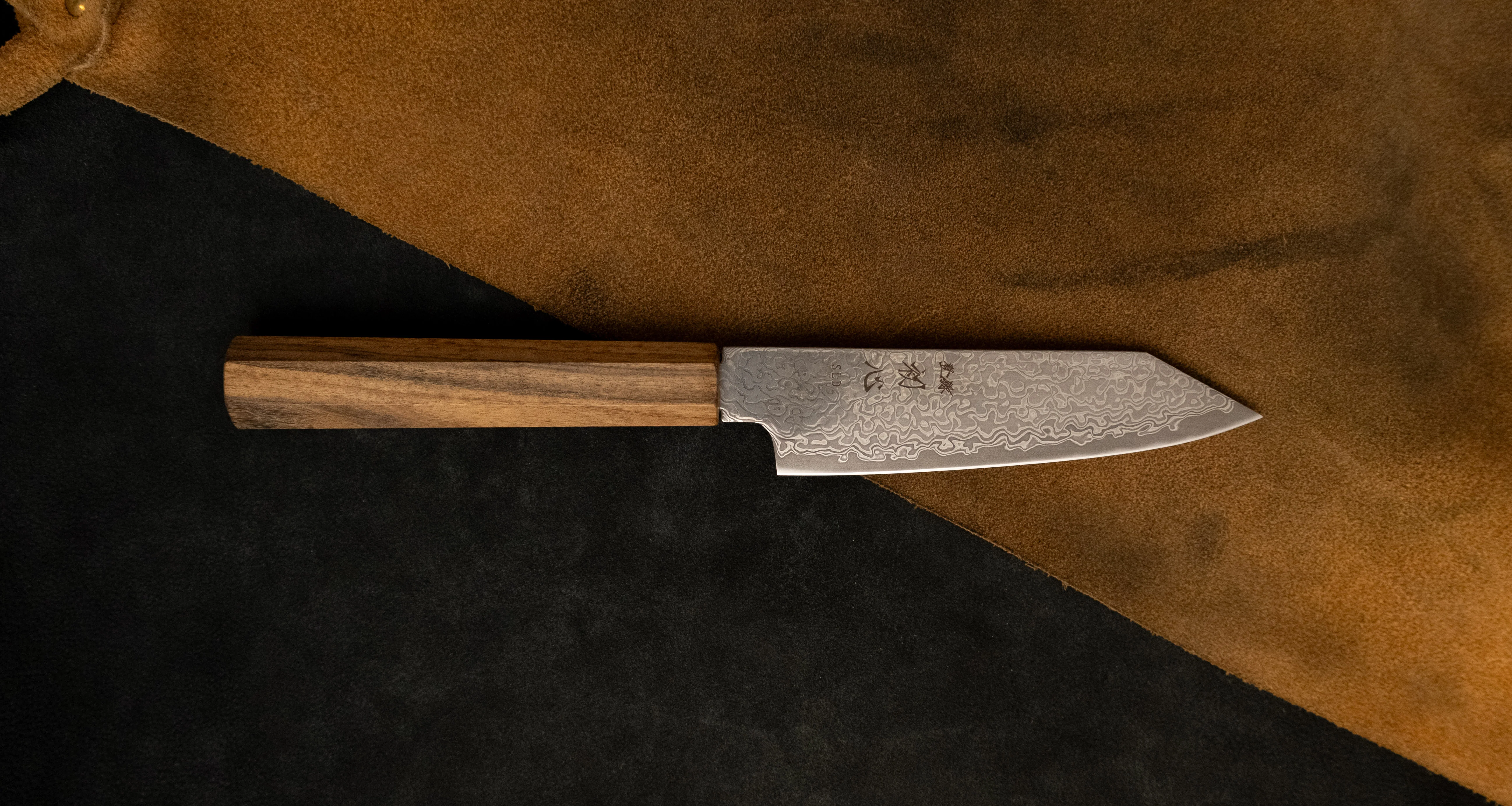 Hikari Kiri-Petty SLD Kurozome Damascus 125mm (4.9") - Image 4