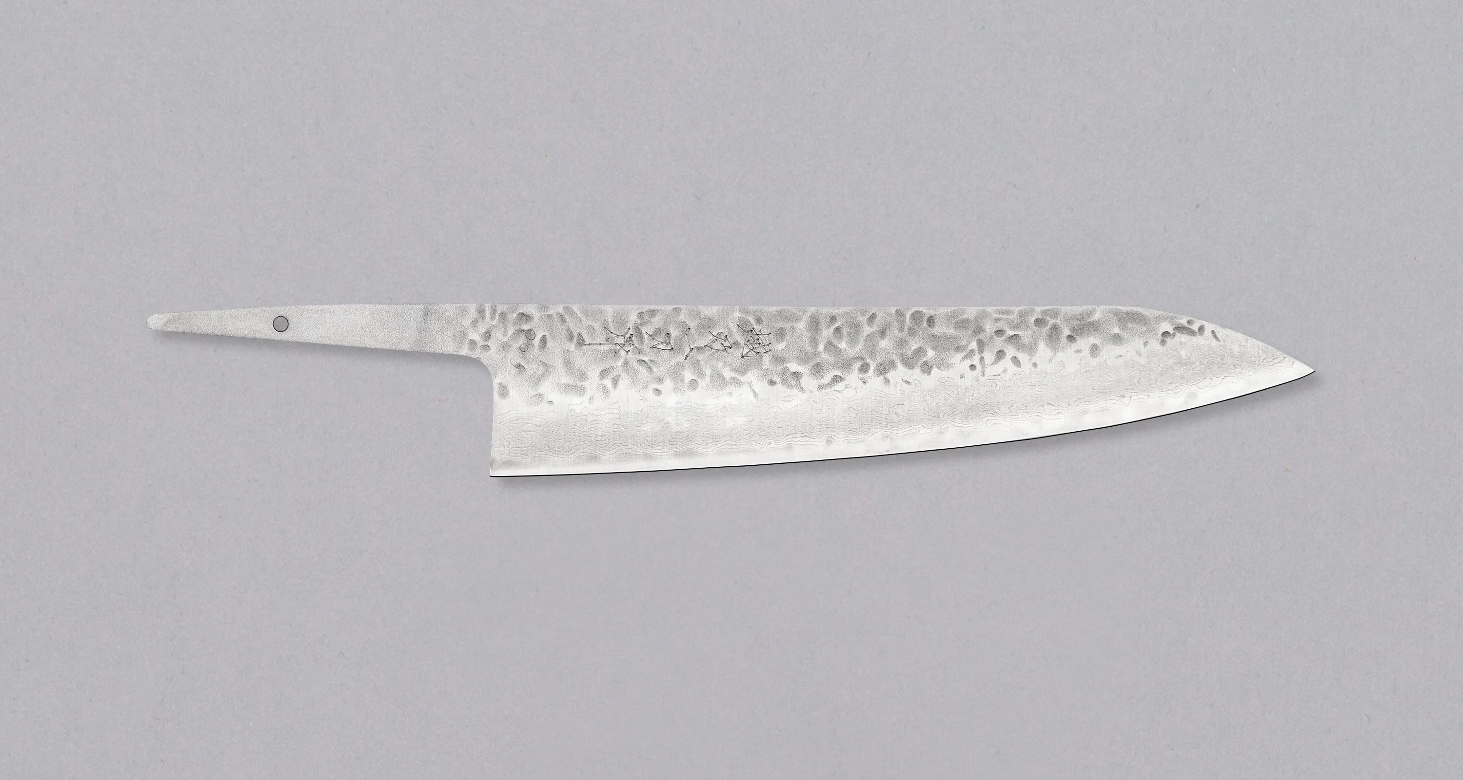 Hokiyama Gyuto Matte Damascus AUS-10 210mm (8.3") - BLADE