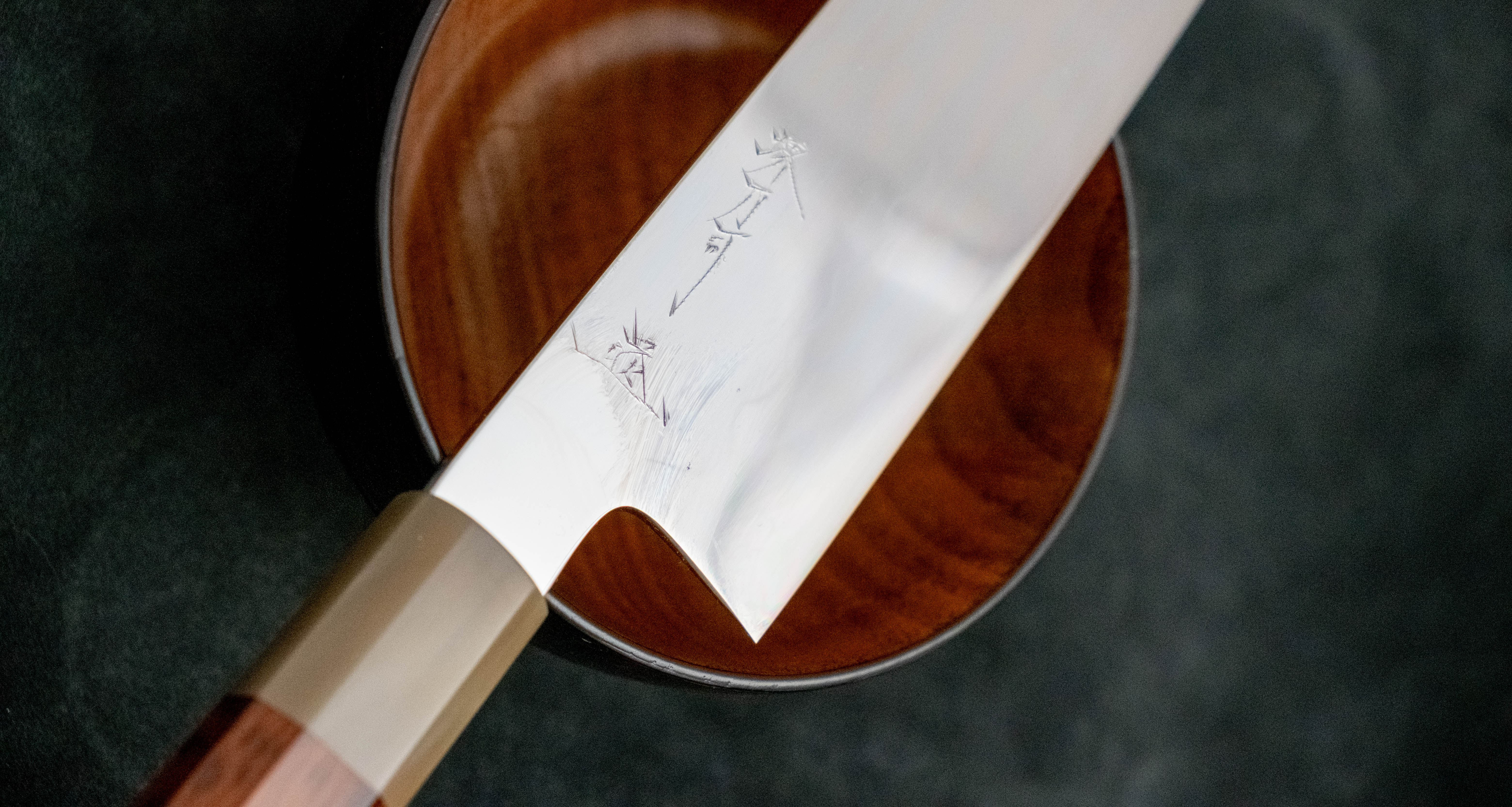Izumiriki Honyaki Gyuto Shirogami #3 240mm (9.4") - Image 4