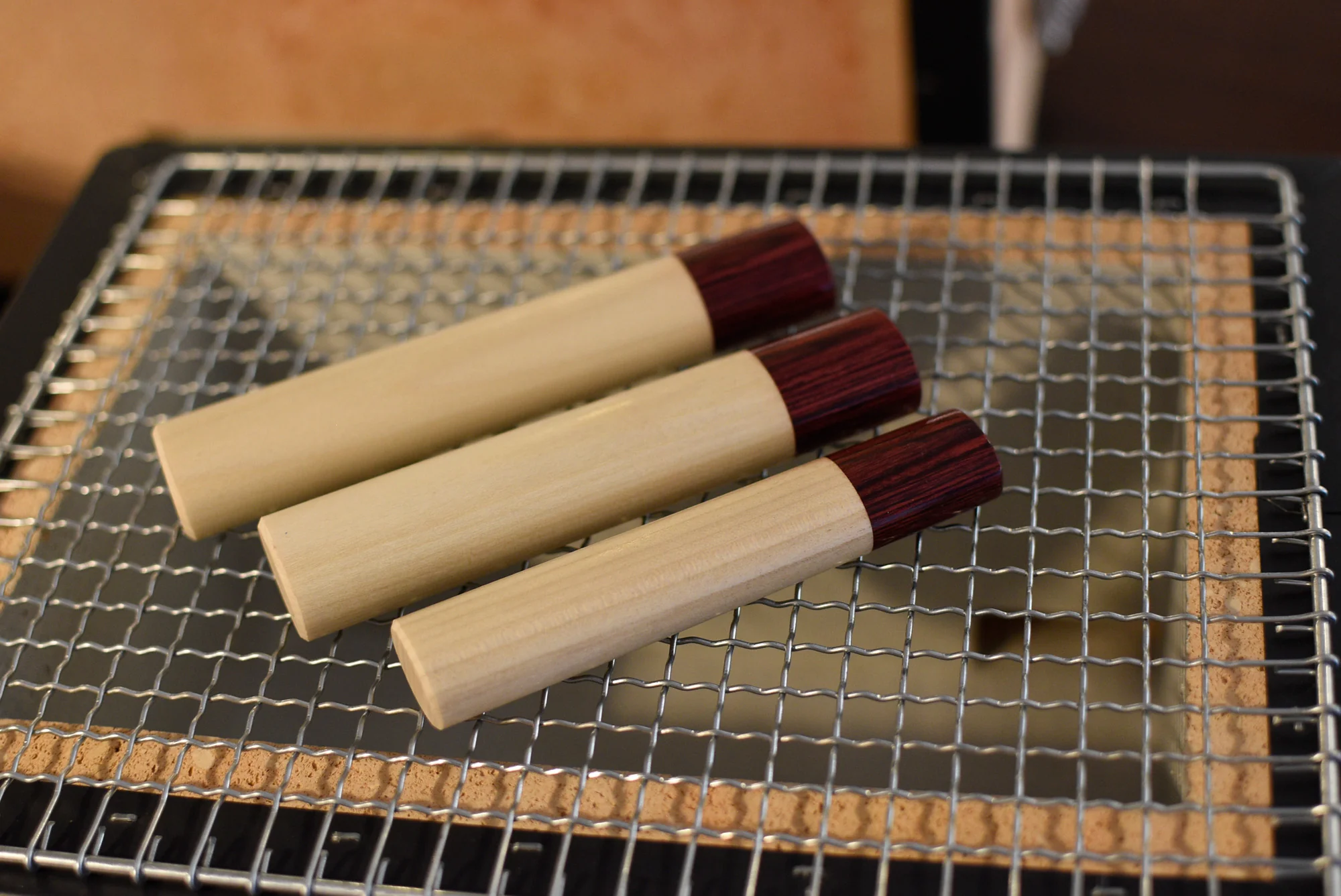 Japanese handle - Red Pakka [oval] - Image 4