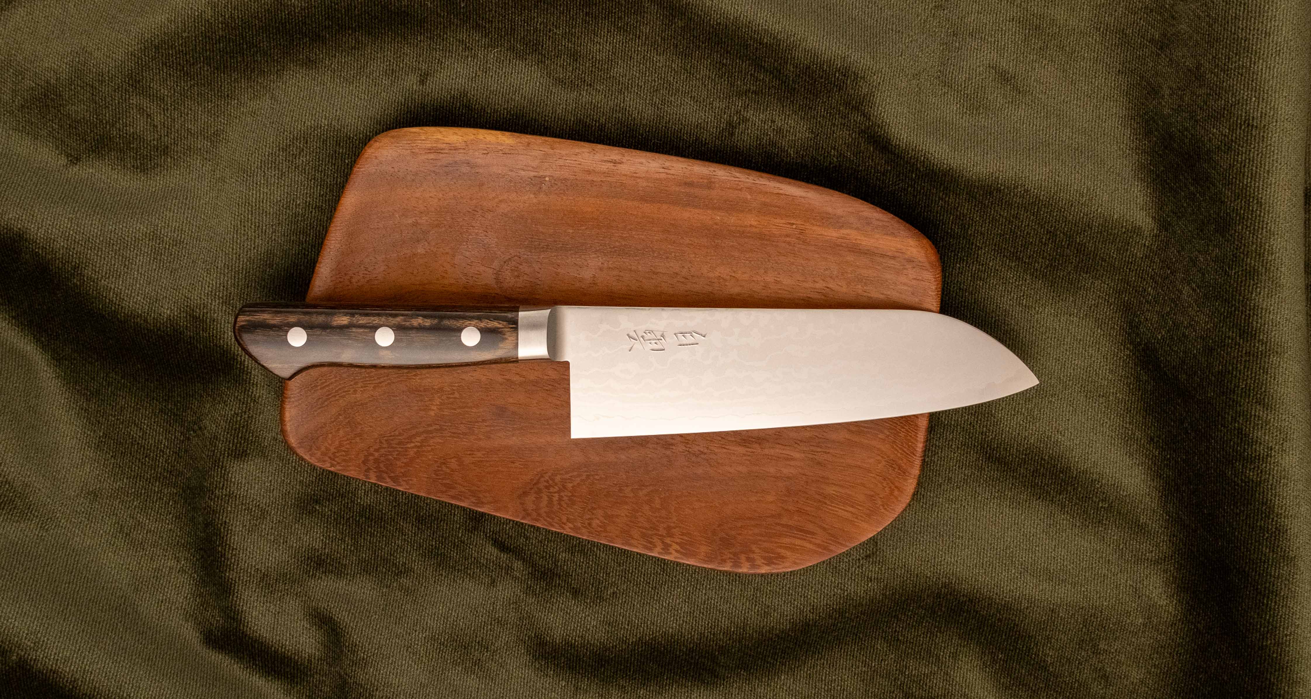 Kajiyamura Hakuun Santoku VG-10 Damascus 165mm (6.5") - Image 7