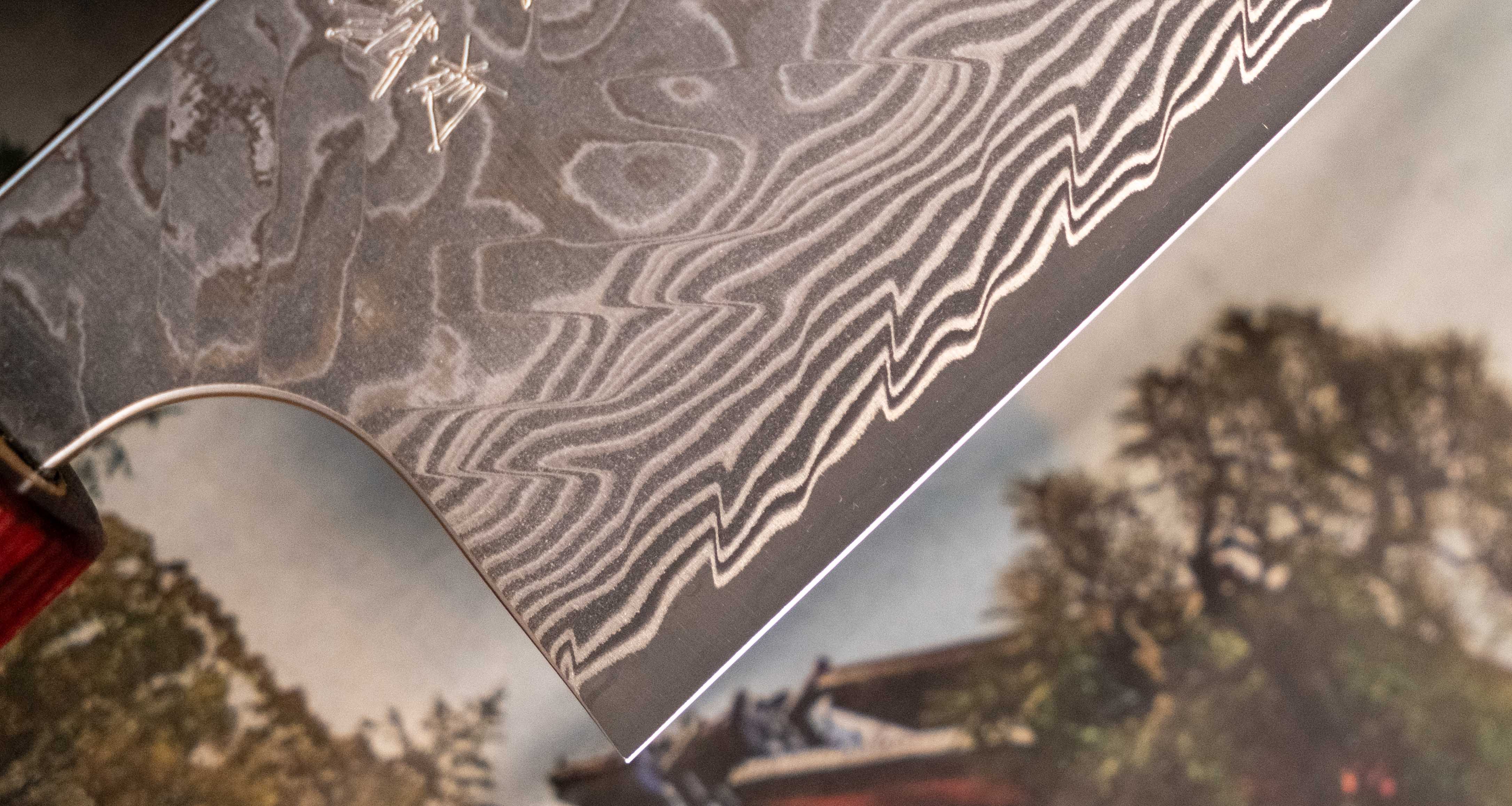 Kato Santoku SG2 Black Damascus 170mm (6.7") - Image 6
