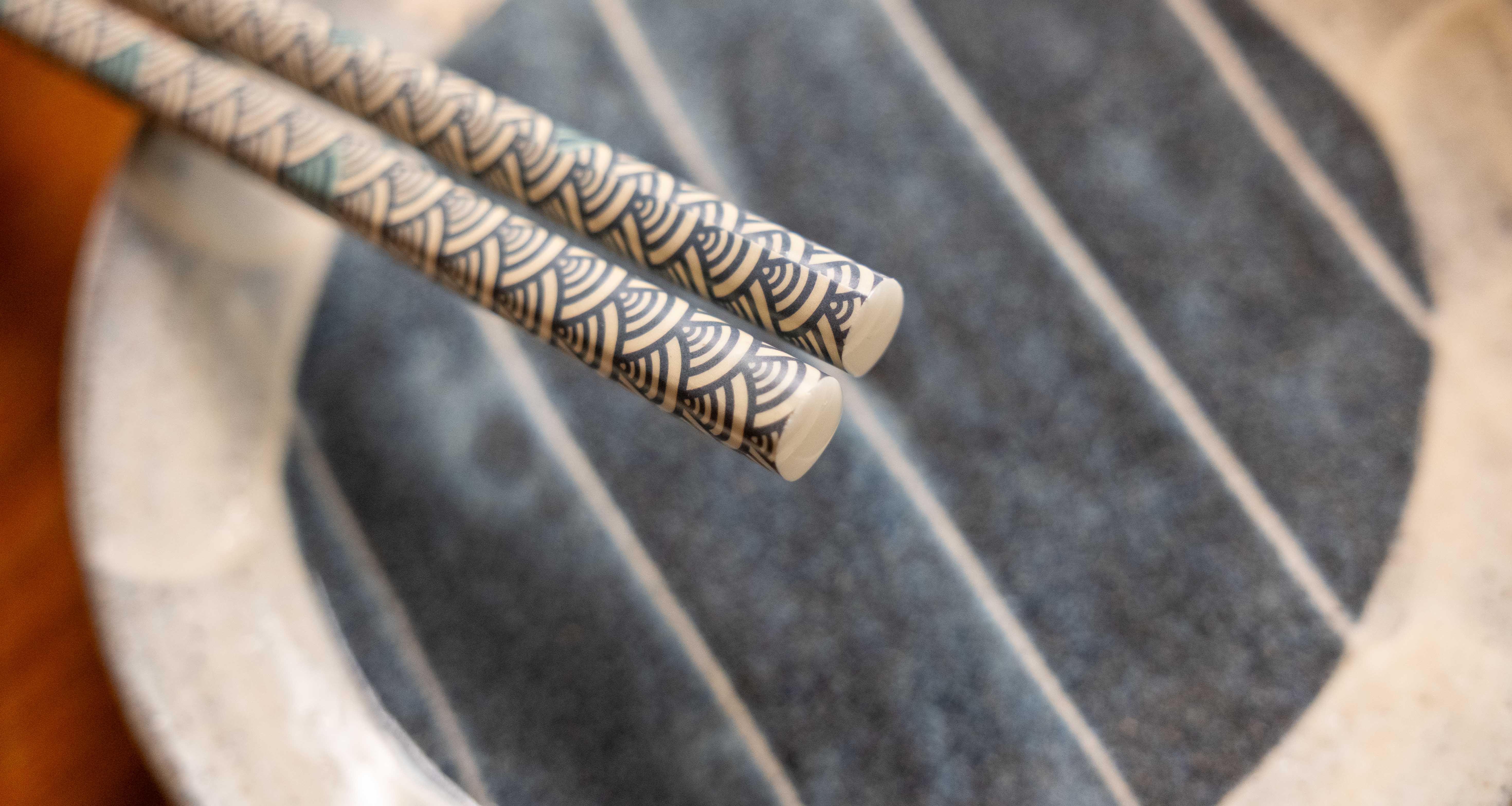 Kawai Chopsticks — Seigaiha Blue - Image 4