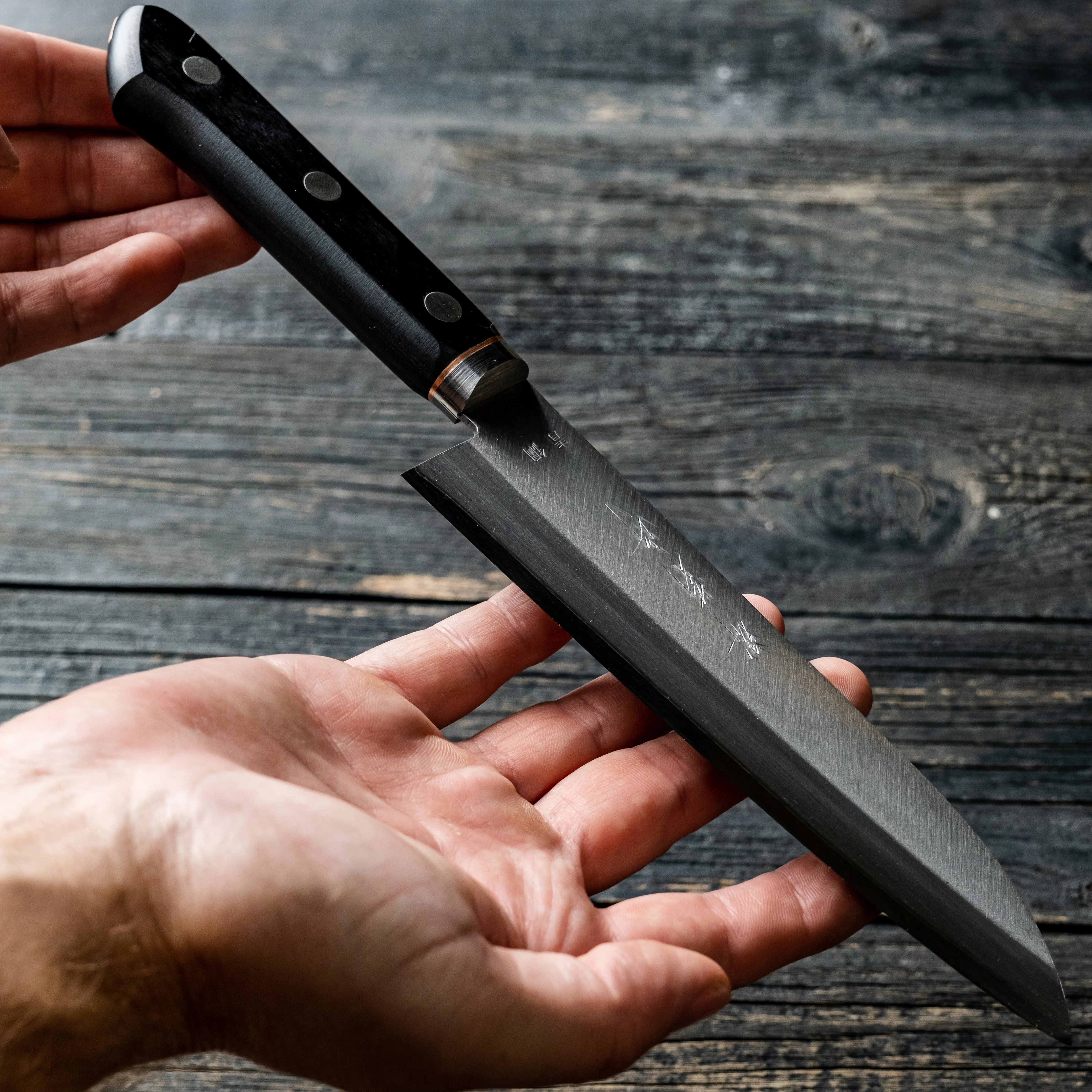 Kawamura Aoki Santoku Black 165mm (6.5") - Image 7
