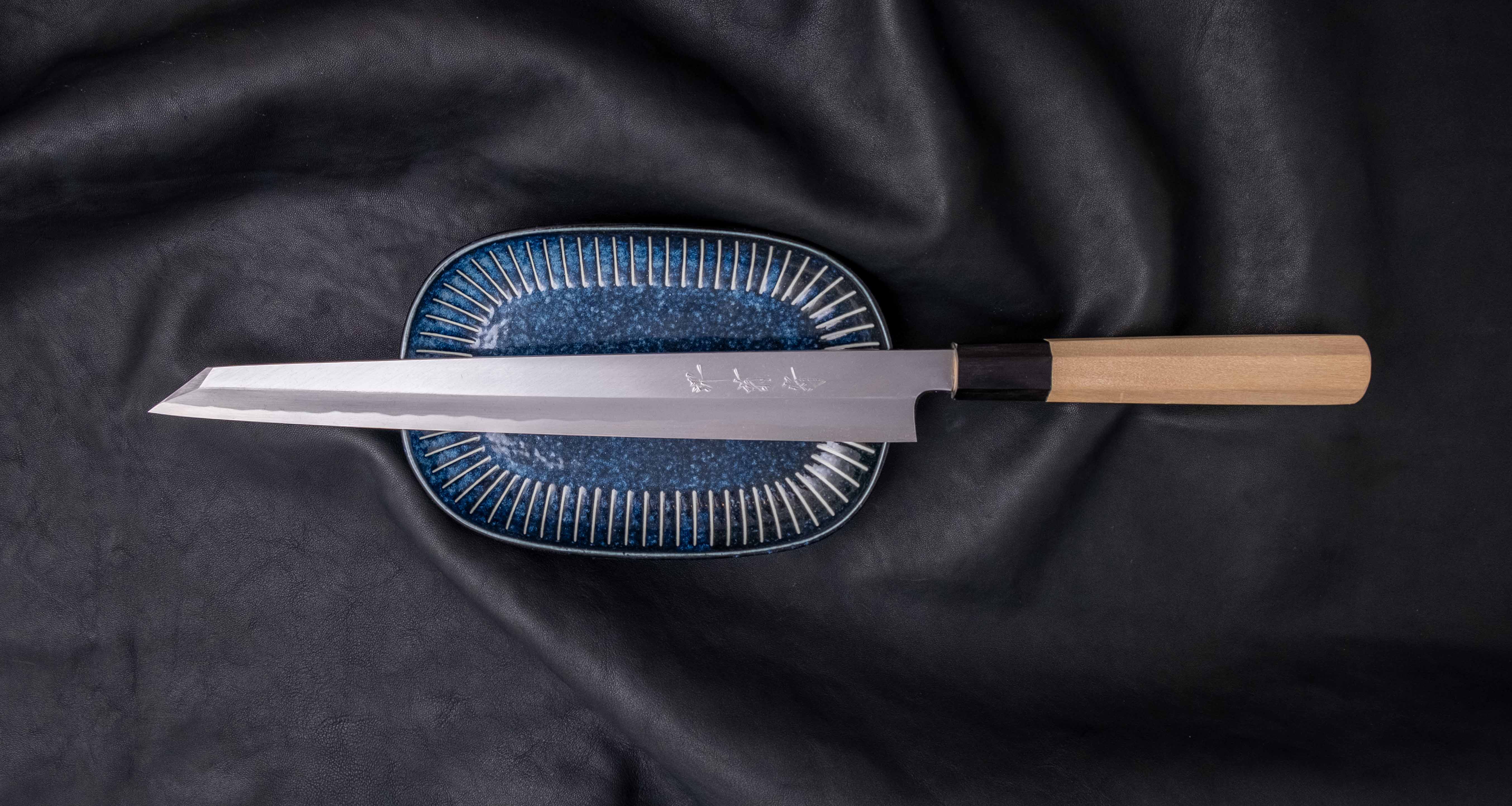 Kawamura Kiritsuke Yanagiba Aogami #1 300mm (11.8") LEFT - Image 3