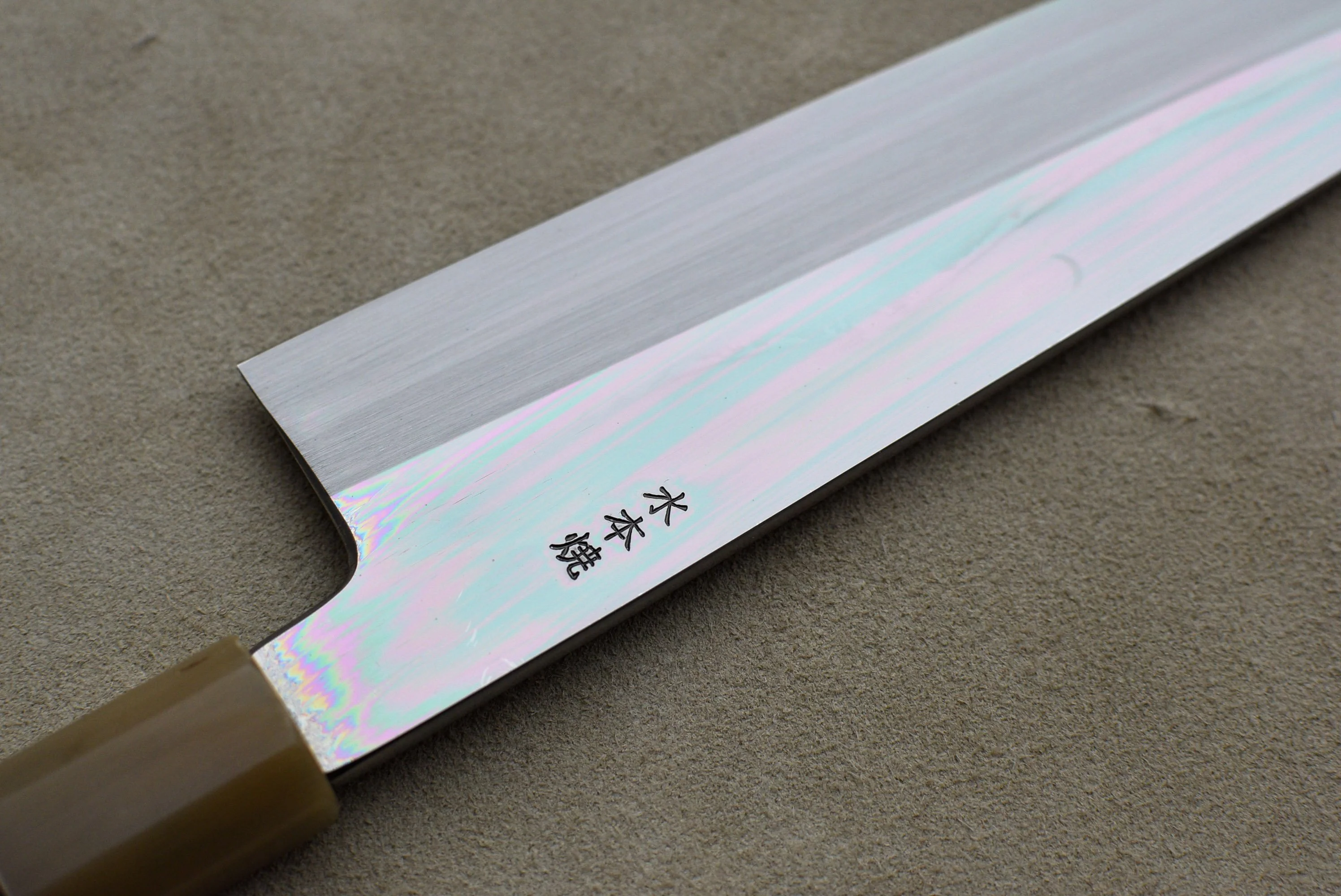 Kawamura Mizu-Honyaki Gyuto Shirogami #2 240mm (9.5") - Image 12
