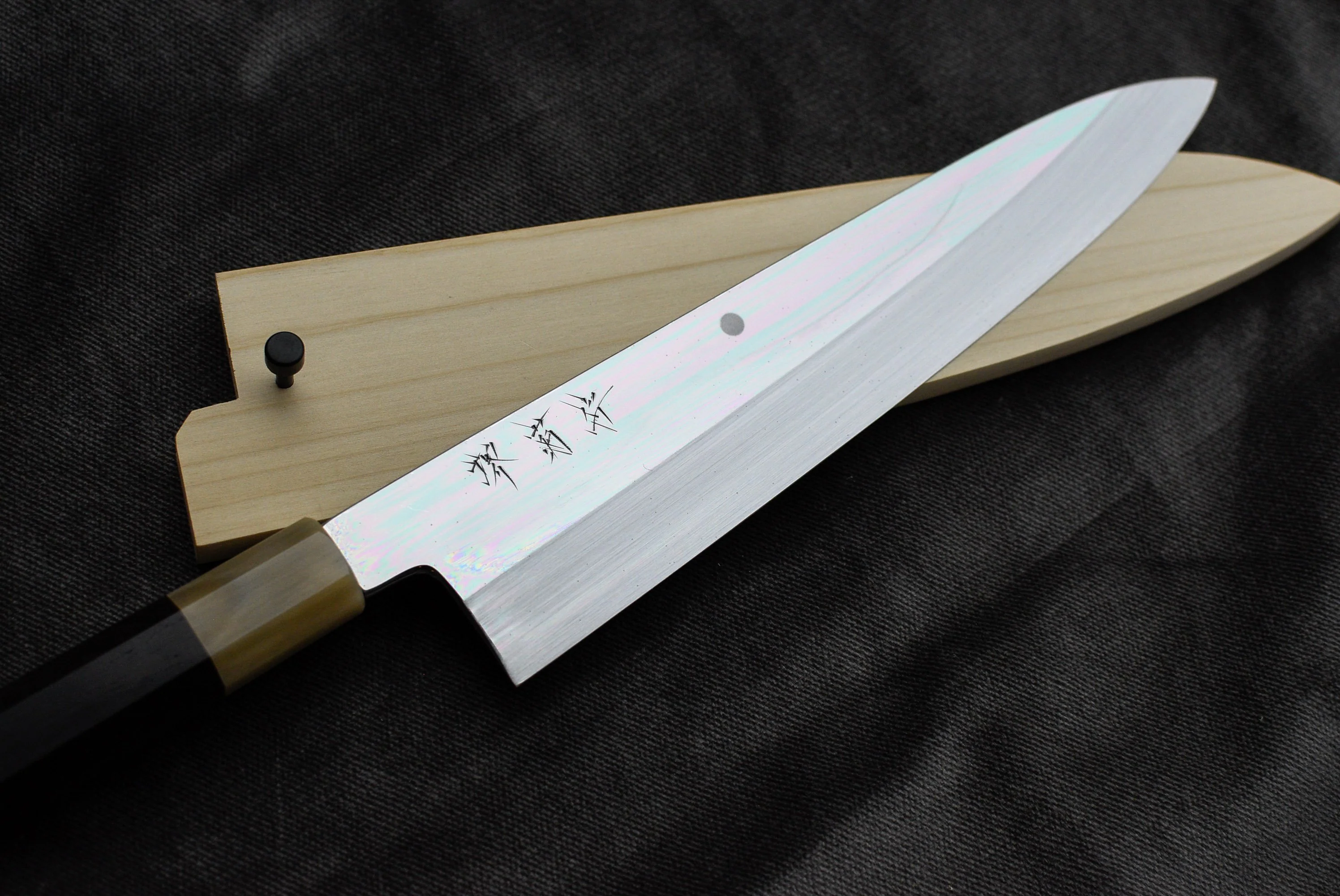 Kawamura Mizu-Honyaki Gyuto Shirogami #2 240mm (9.5") - Image 4