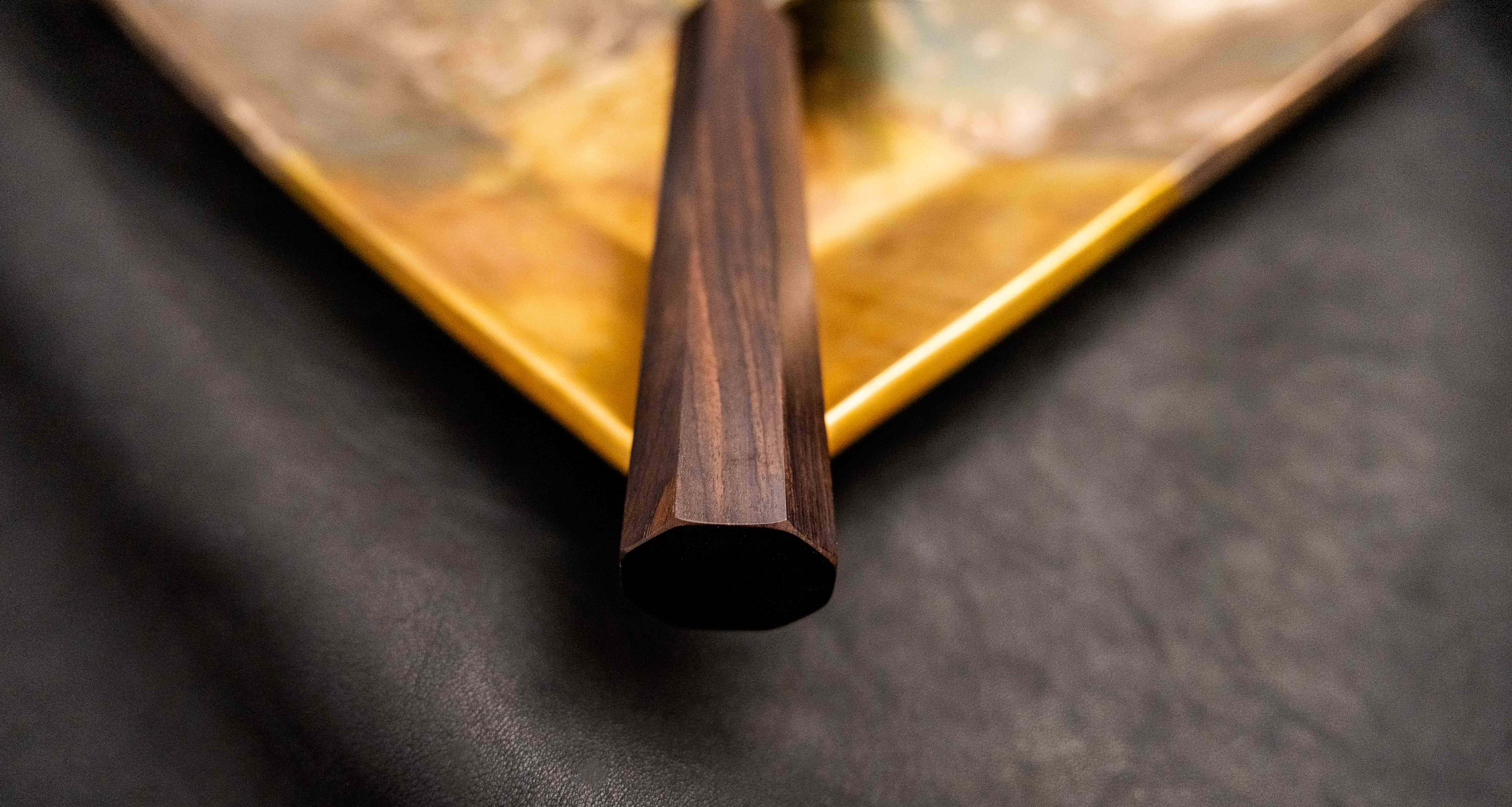 Kokugei Gyuto Aogami #1 Kuro-uchi Ebony 210mm (8.3") - Image 7