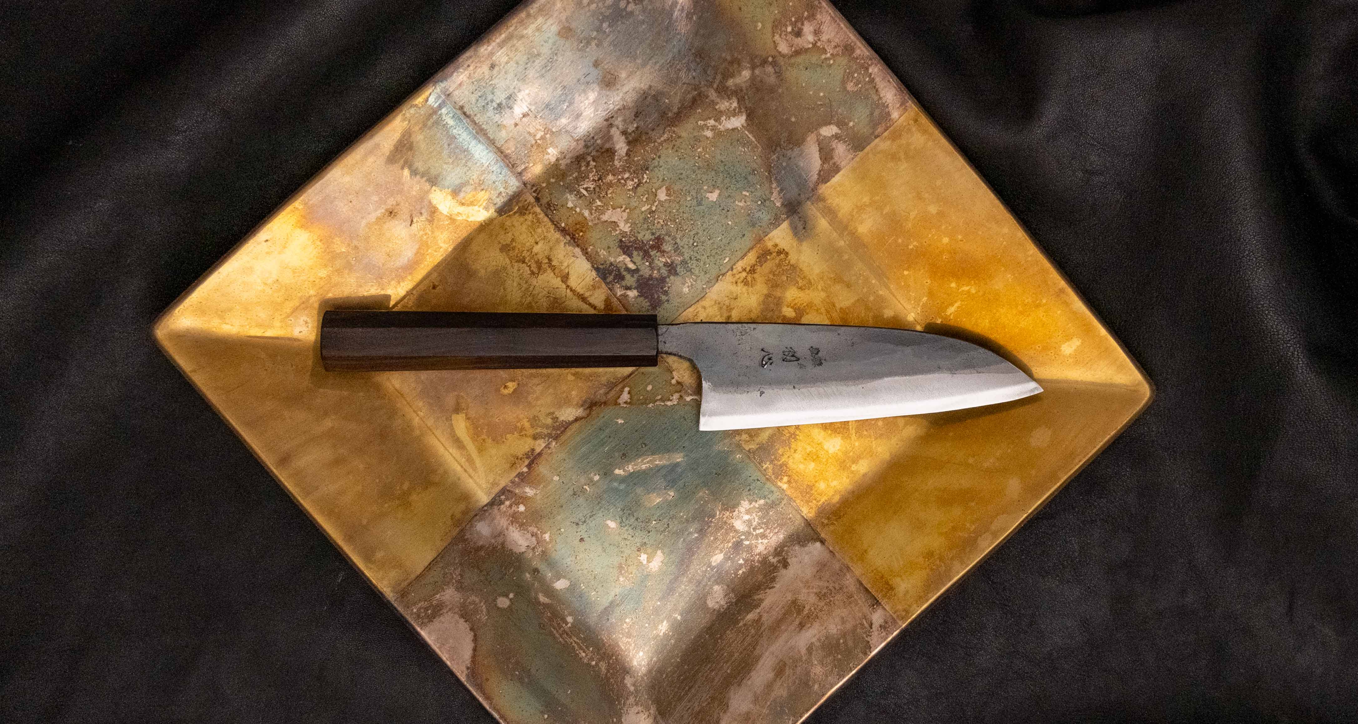 Kokugei Petty Aogami #1 Kuro-uchi Ebony 120mm (4.7") - Image 6