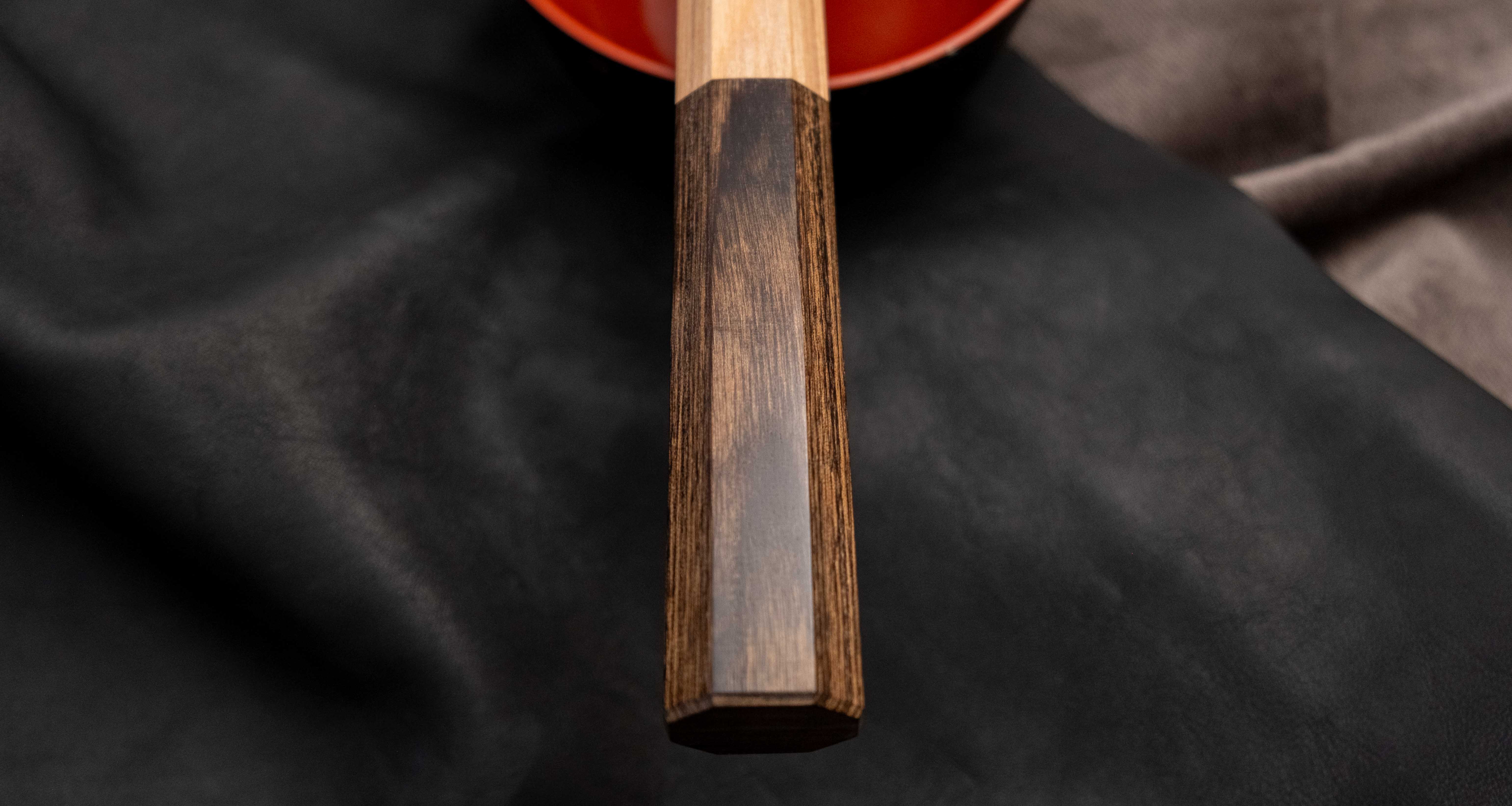 Kotetsu Santoku VG-10 Damascus 180mm (7.1") [pakka wood] - Image 7