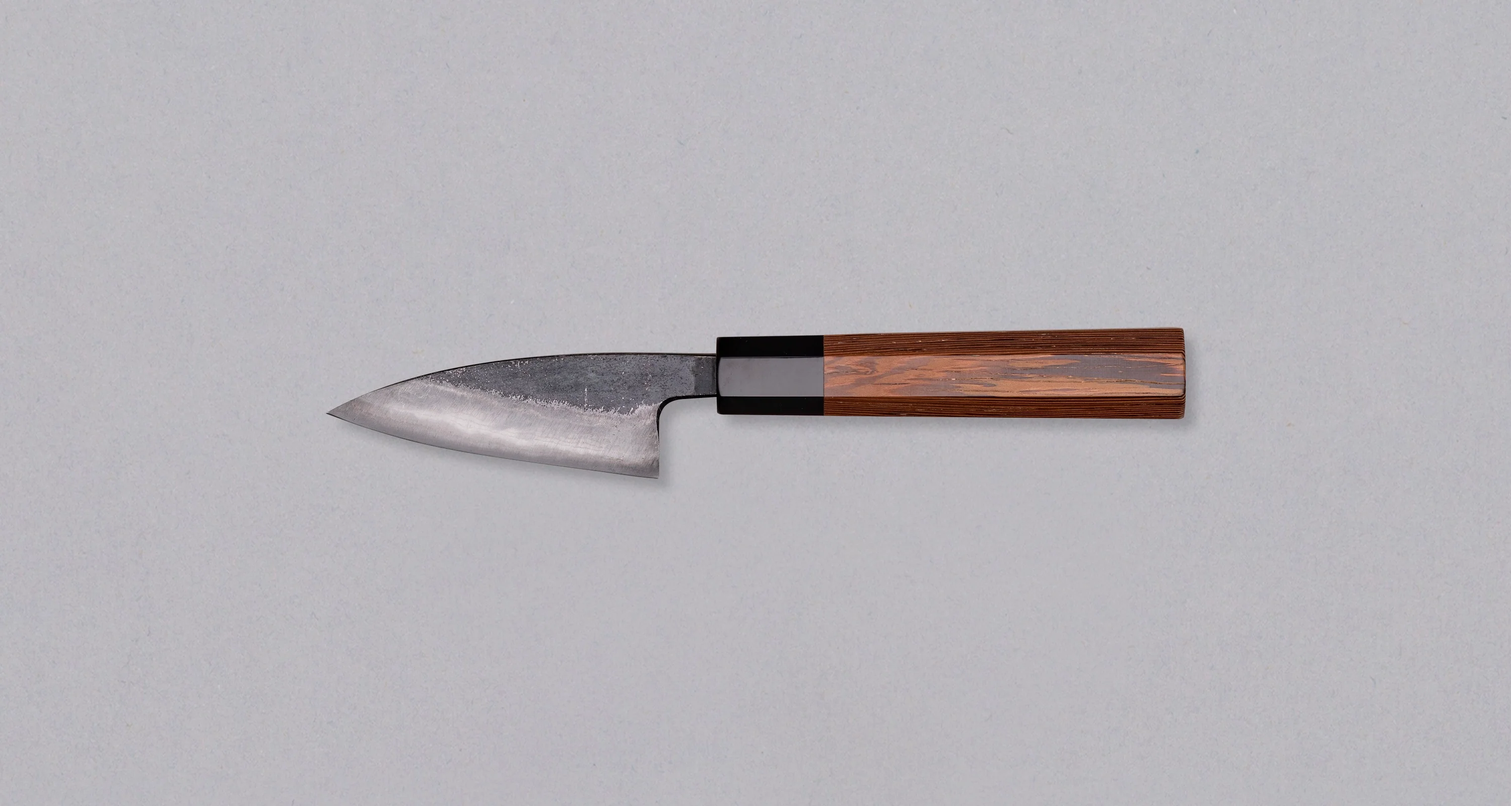 Kumokage Petty Aogami #2 Kuro-uchi Damascus 80mm (3.1") - octagon - Image 2