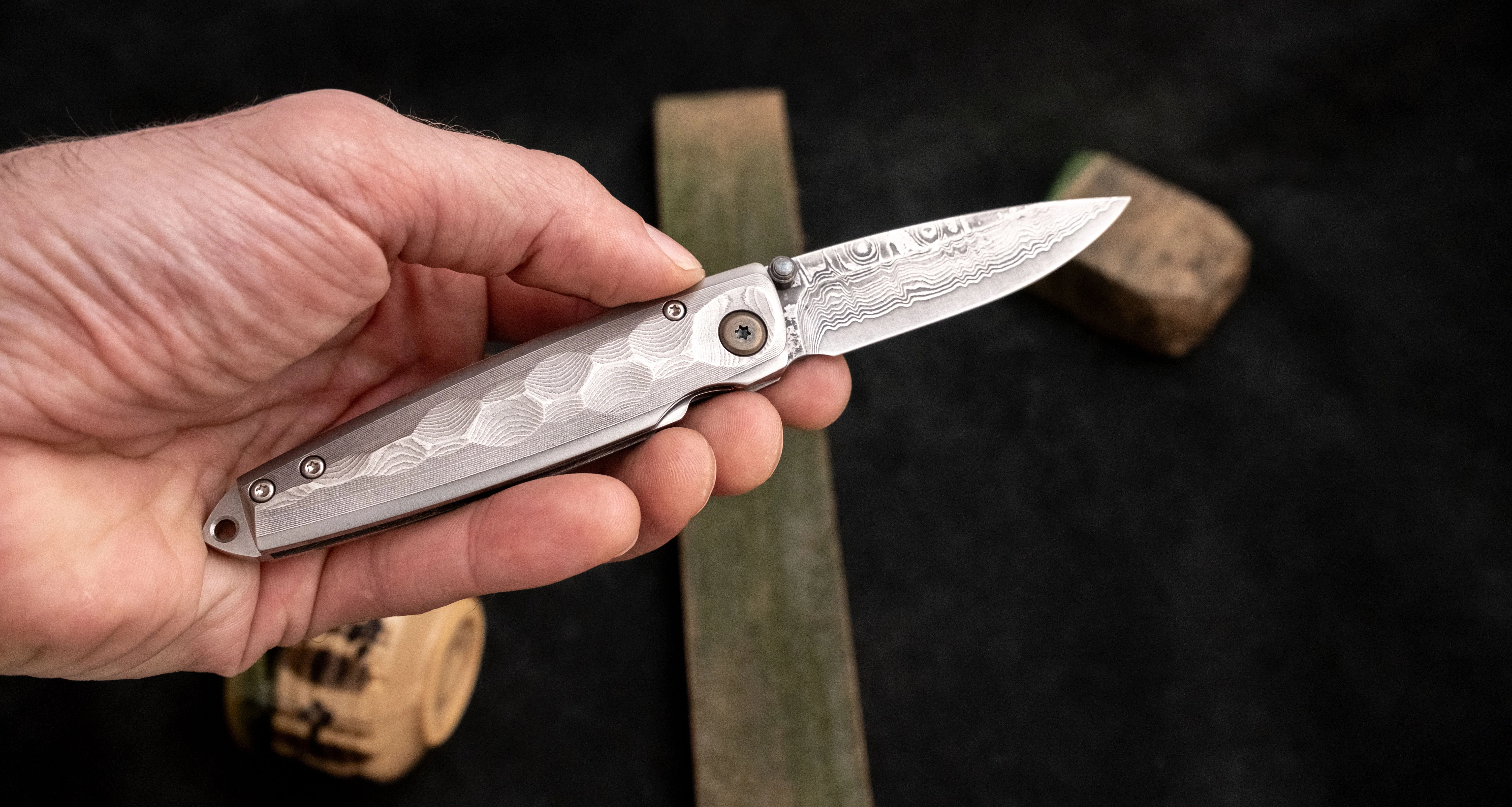 Mcusta Manual Tsuchi Damascus Pocket Knife [MC-0034D] - Image 8