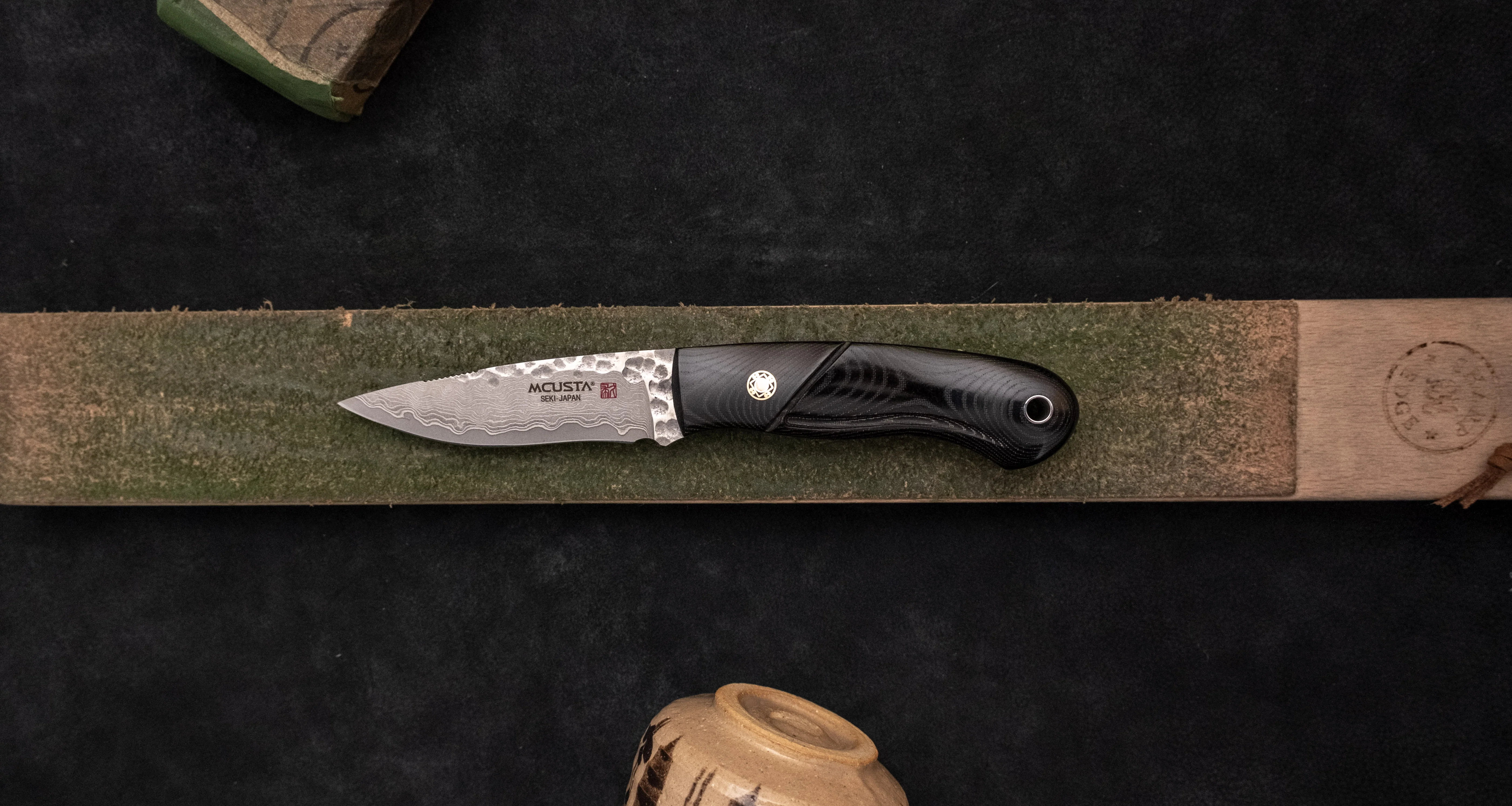 Mcusta Mike Irie Sport 100 Damascus VG-10 Black Micarta Fixed Blade [MC-0232DB] - Image 4