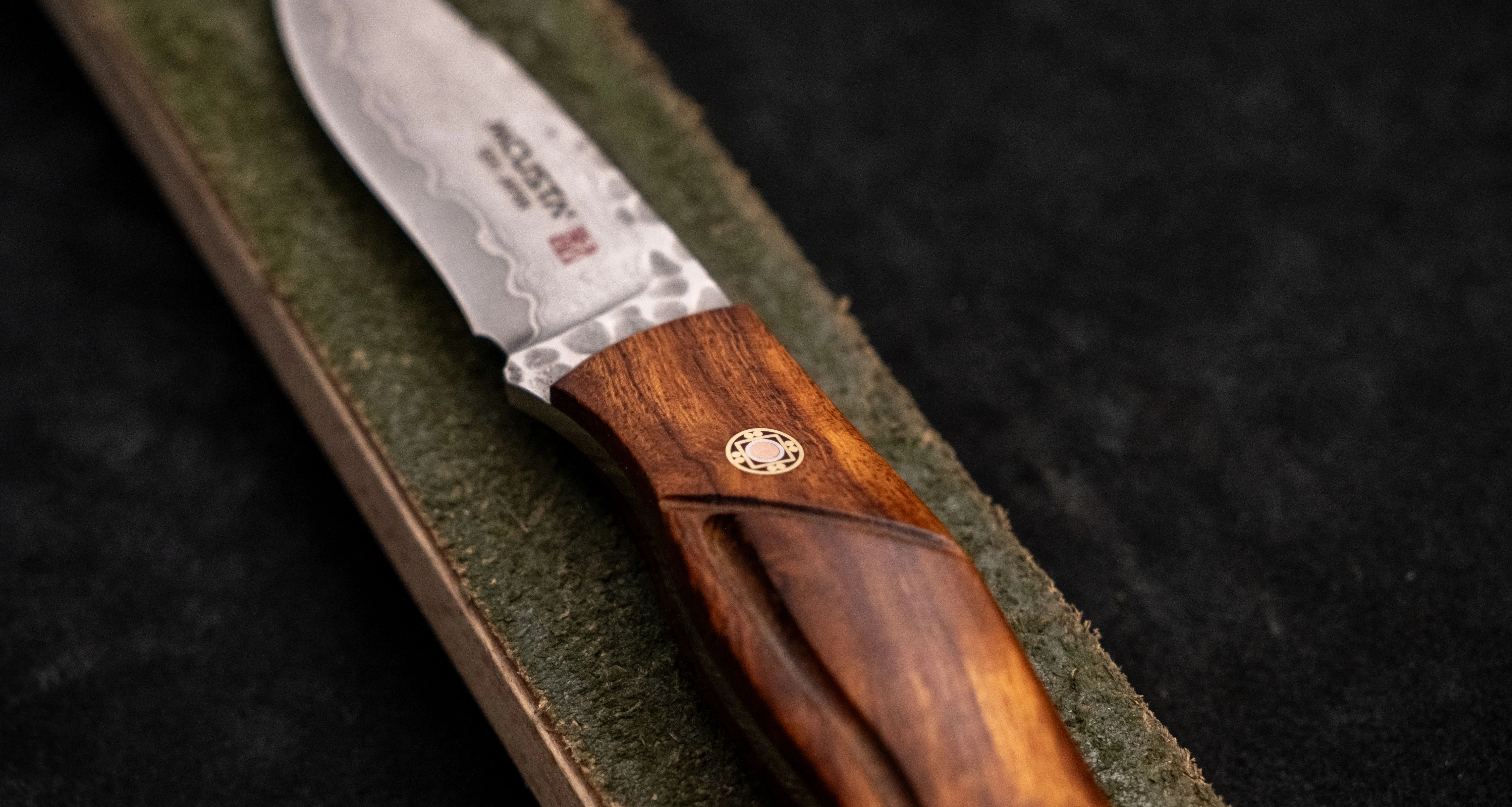 Mcusta Mike Irie Sport 100 Damascus VG-10 Core Ironwood Fixed Blade [MC-0231DI] - Image 6