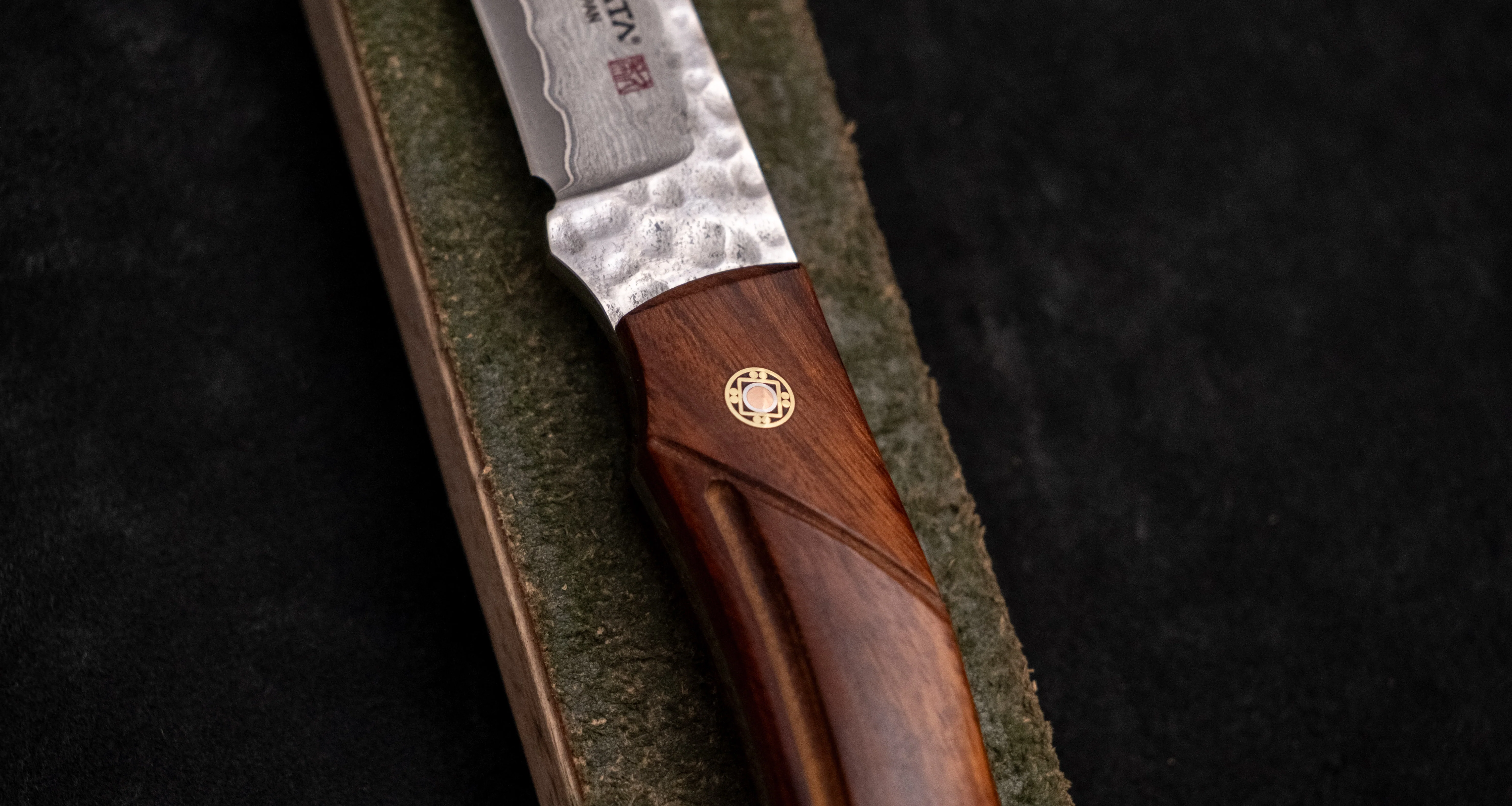Mcusta Mike Irie Sport 200 Damascus VG-10 Core Ironwood Fixed Blade [MC-0232DI] - Image 5