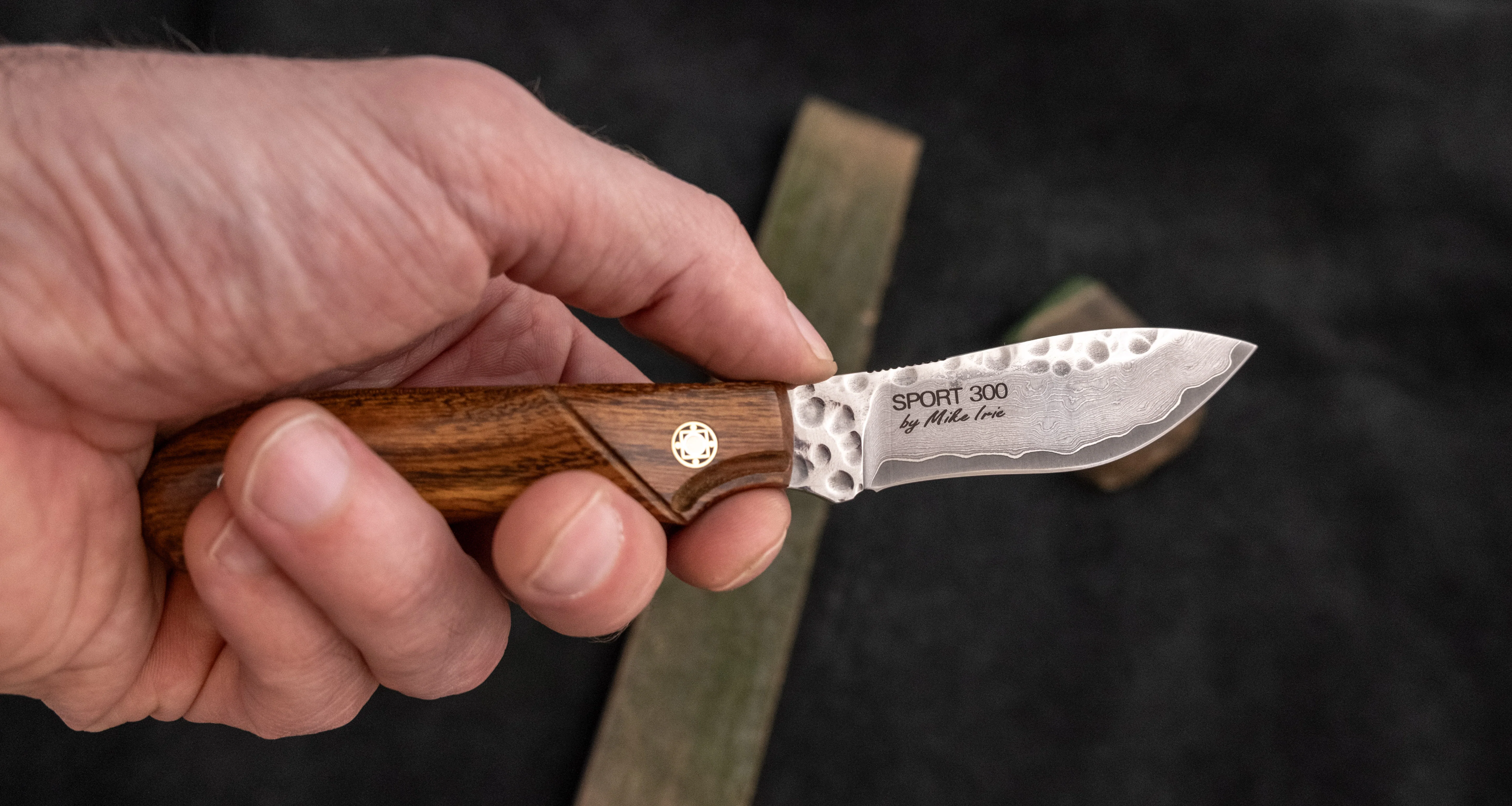 Mcusta Mike Irie Sport 300 Damascus VG-10 Core Ironwood Fixed Blade [MC-233DI] - Image 7