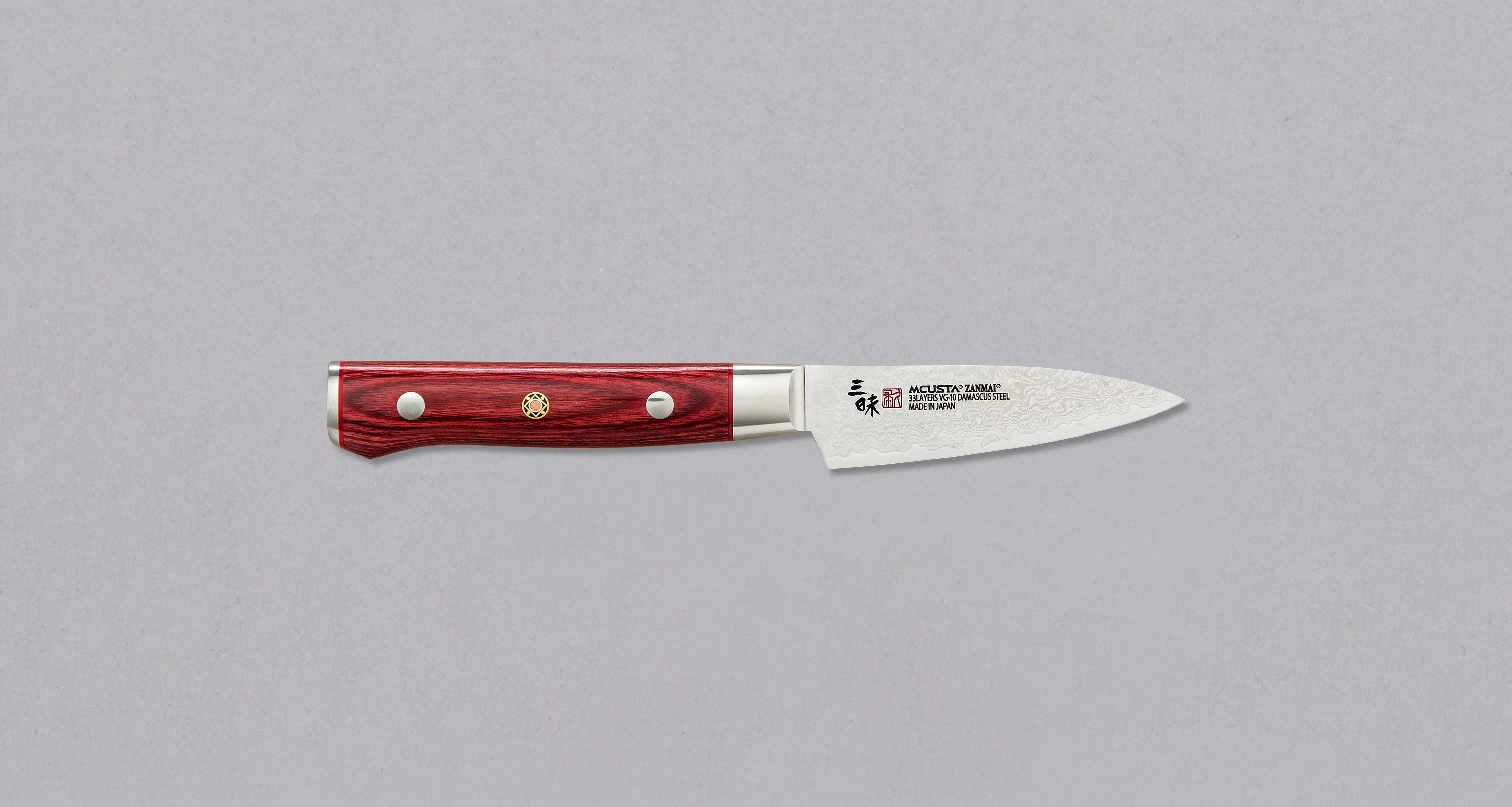 Mcusta Paring Damascus Flame 90mm (3.5")