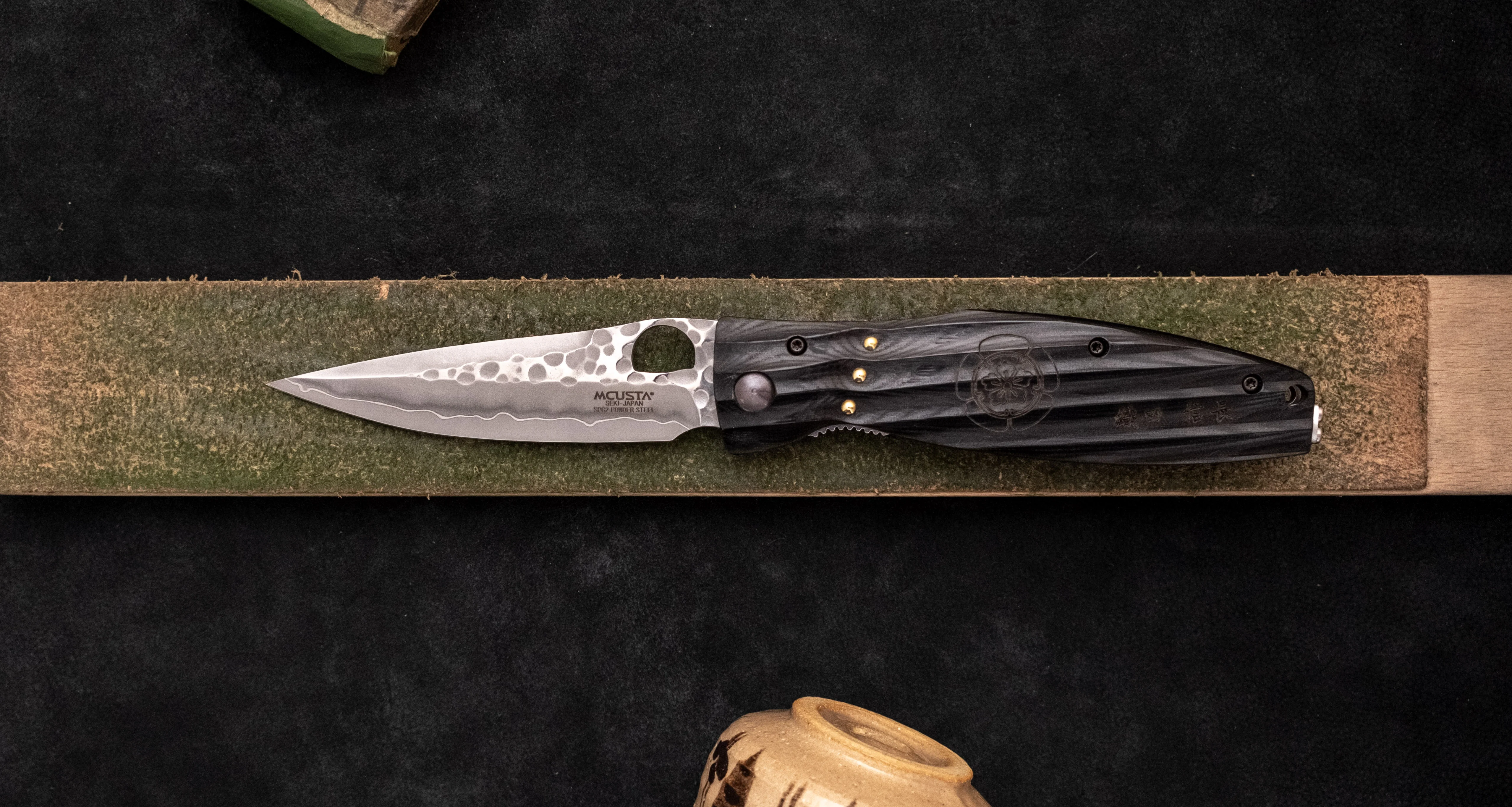 Mcusta Sengoku Oda Nobunaga Micarta Pocket Knife [MC-0181G] - Image 4